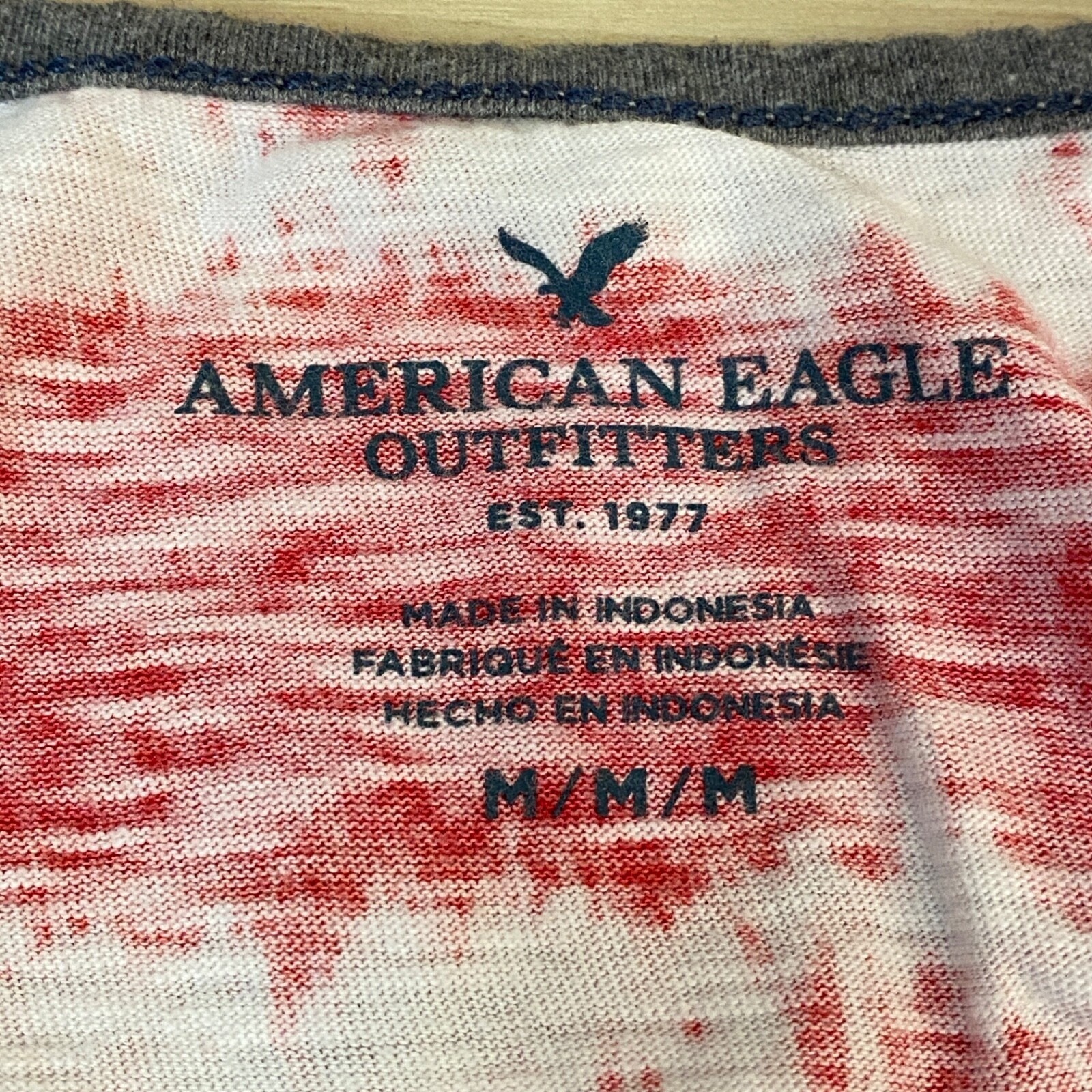 American Eagle Tank Top Mens Medium USA Flag Tie Dye Cotton Heritage Red White