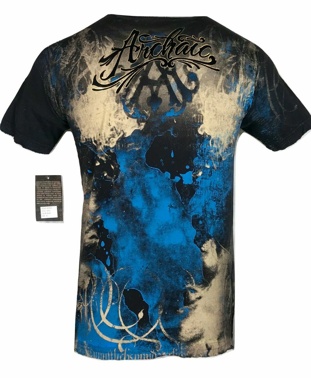 ARCHAIC by AFFLICTION Men’s T-Shirt NEWMAN Black Biker MMA S-5XL