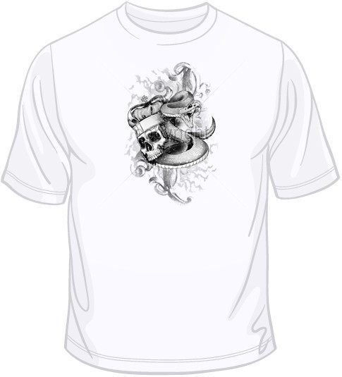 Skull with Crown & Snake T Shirt You Choose Style, Size, Color Up to 4XL 10040