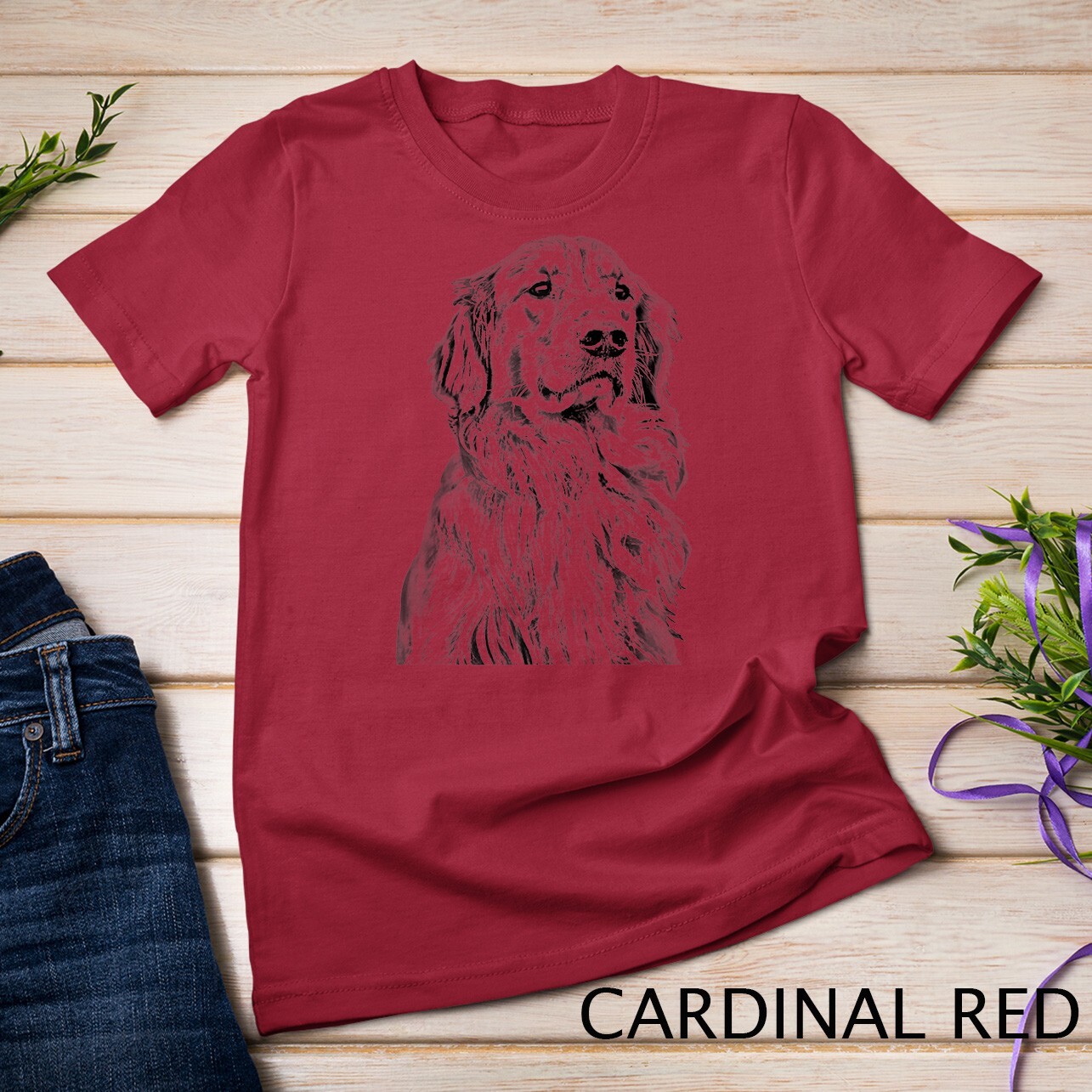 Golden Retriever Dog Lover Cream Retriever Mom Dad Raglan Unisex T-shirt