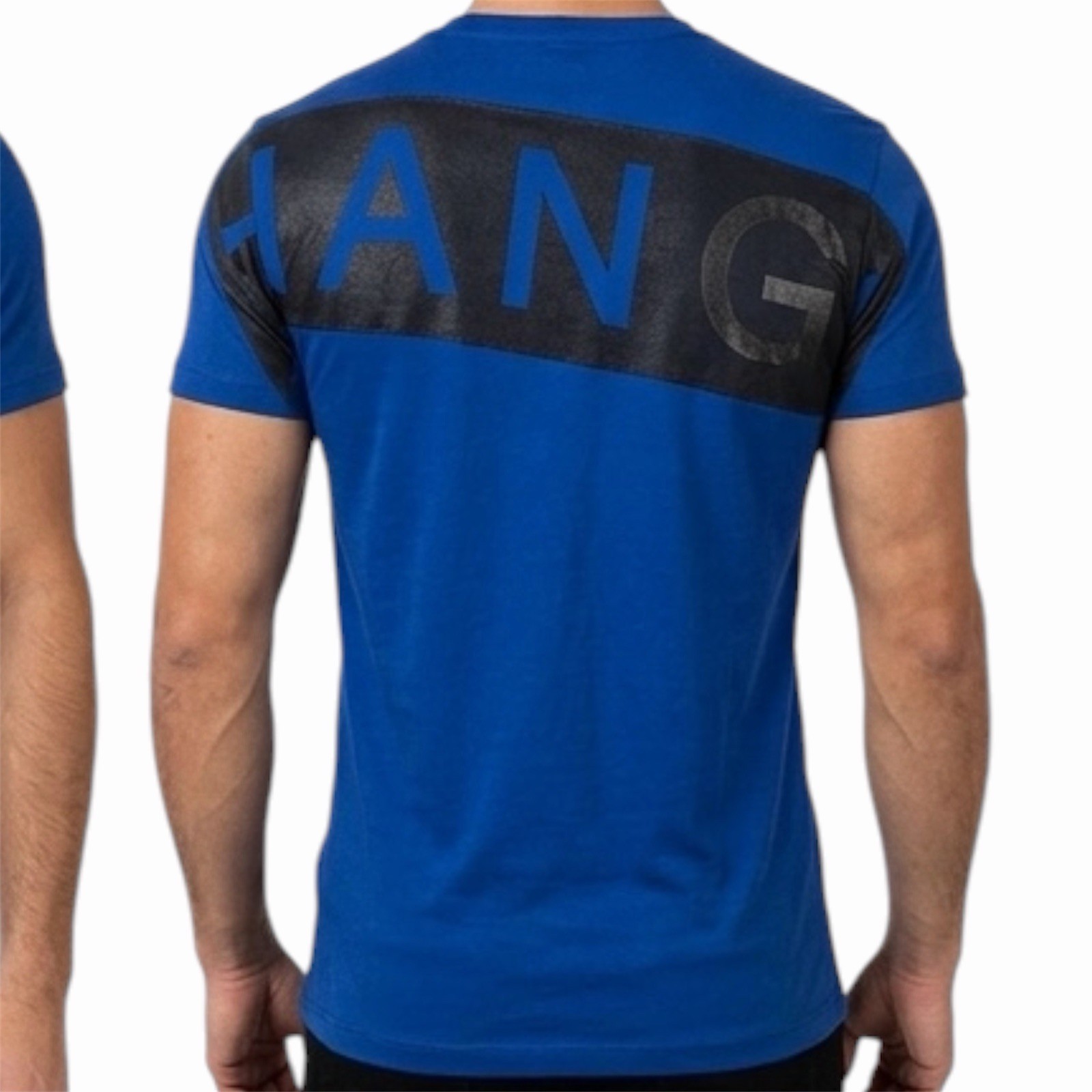 ARMANI EXCHANGE Blue BIAS Short Sleeve Slim Fit Designer V-NECK T-shirt NWT
