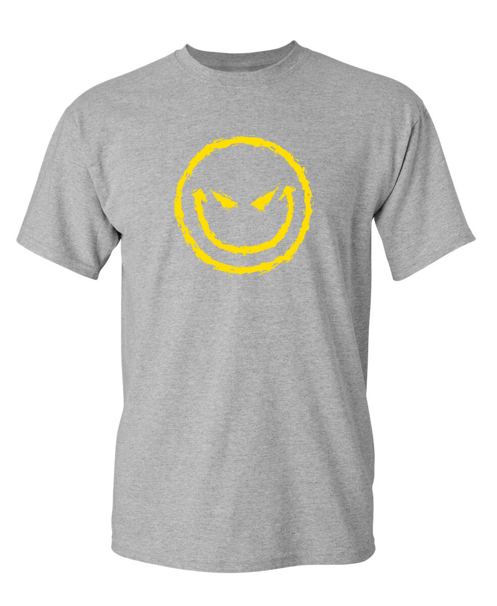 Evil Faces Sarcastic Humor Graphic Novelty Super Soft Ring Spun Funny T Shirt