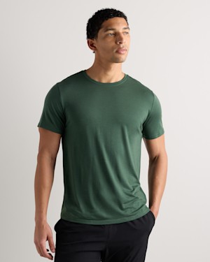 Quince Men 100% Merino Wool All-season Short Sleeve Base Layer Tee Green M