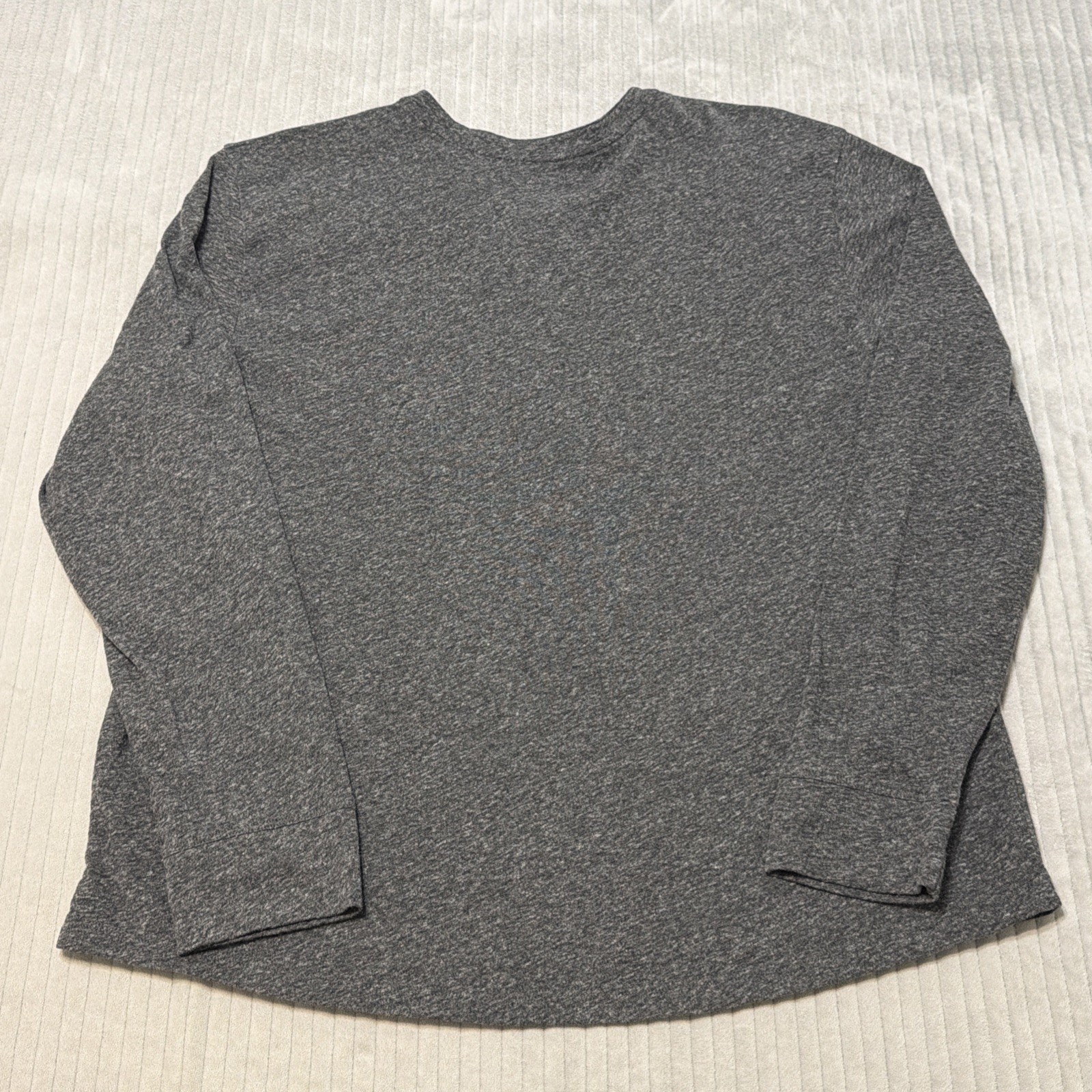 Tecovas Henley Shirt Mens Medium M Charcoal Gray Long Sleeve Heather Western