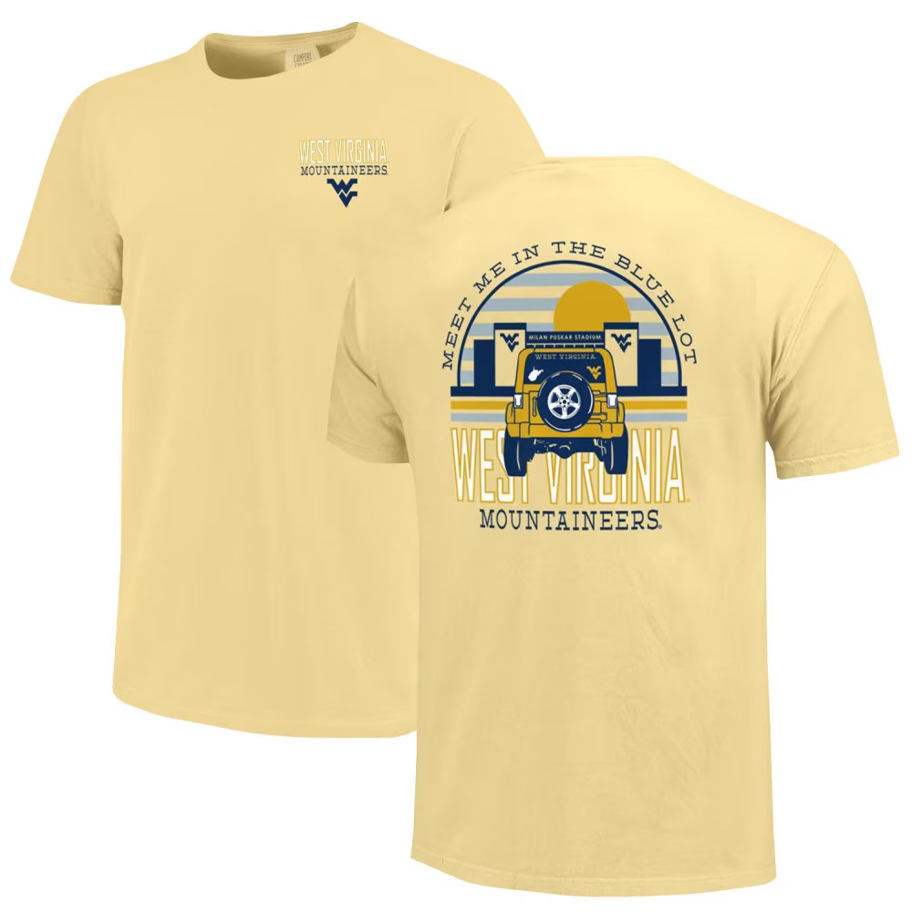 WVU Meet Me in the Blue Lot Comfort Colors Tee