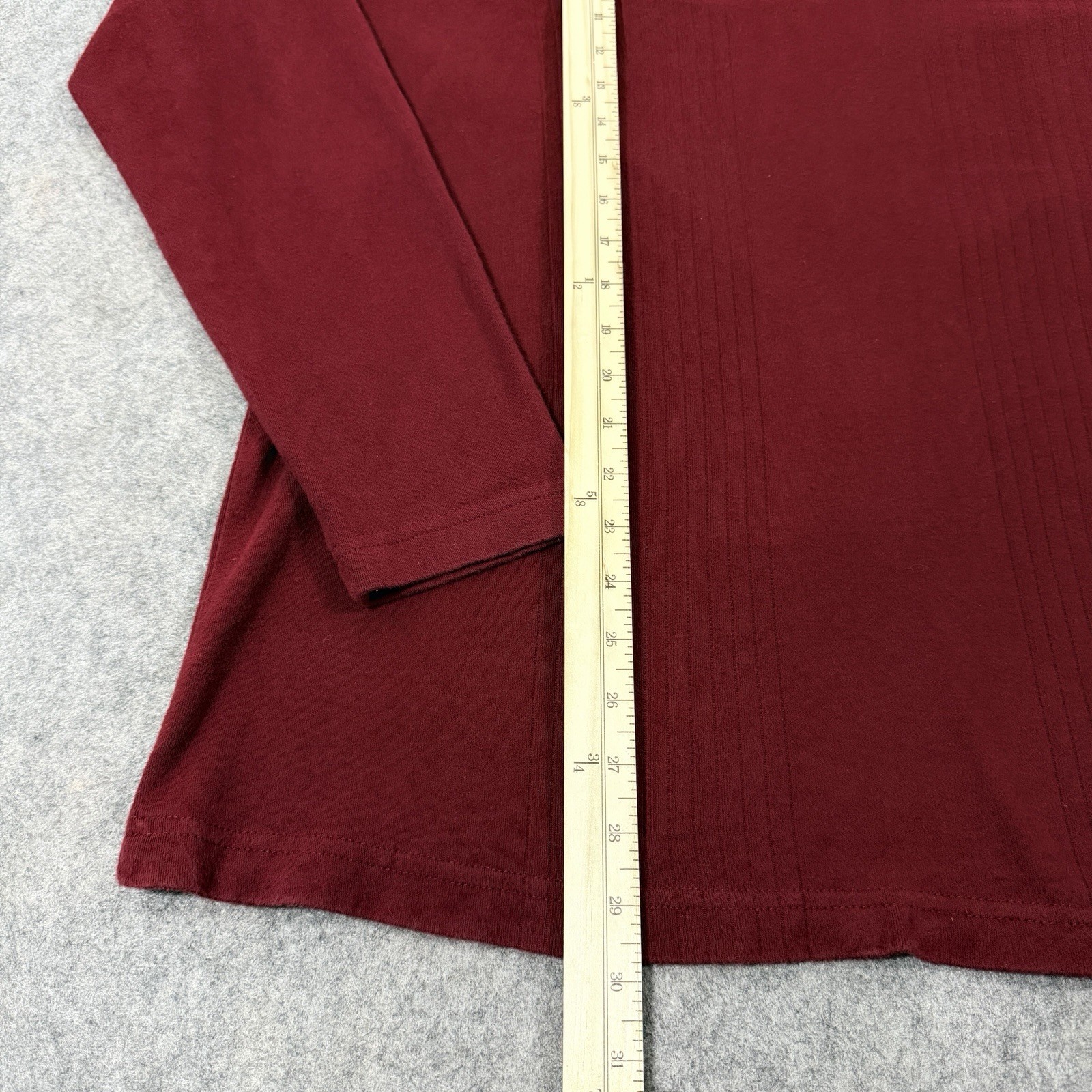 Covington Long Sleeve Pullover Ribbed Knit V-Neck Shirt Fits Men’s Sz Large Red