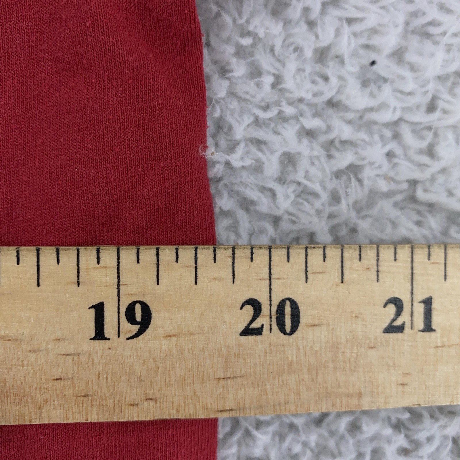 Vintage Fruit of the Loom Blank Dark Red Pocket Shirt Mens M/L Tee Golden Blend