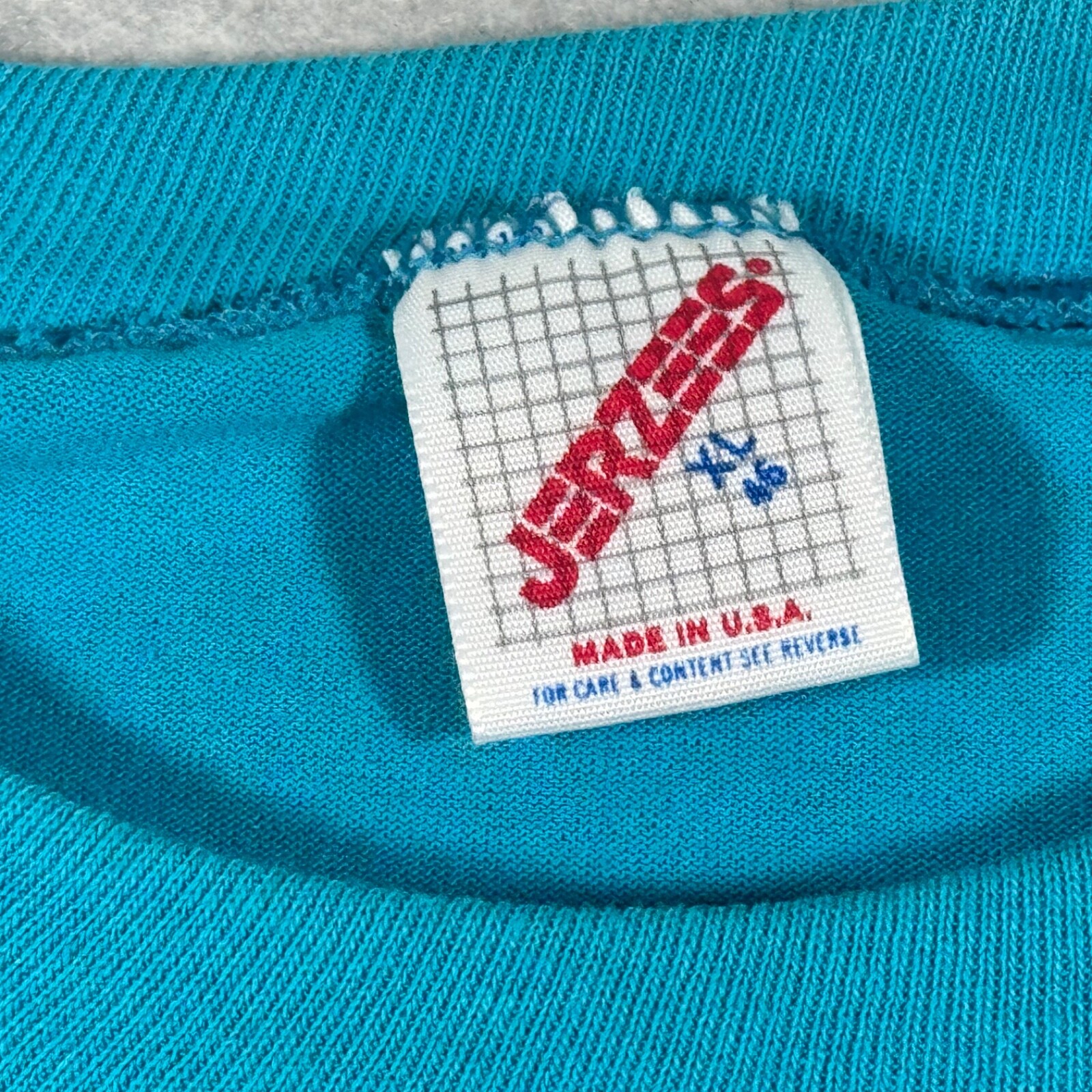Vintage Elk River Shirt Adult Large Turquoise Single Stitch Minnesota Mens 90s