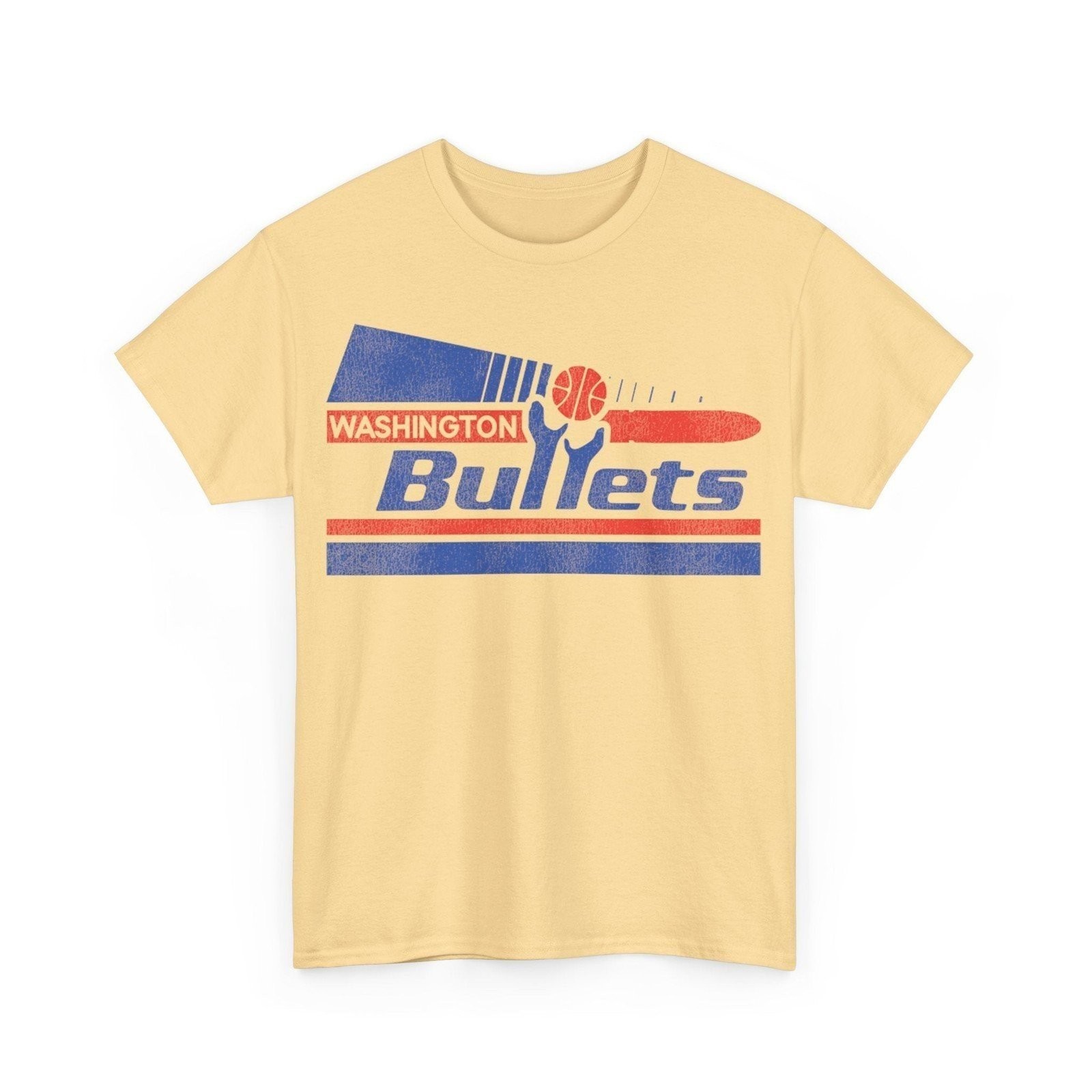 Washington Bullets Basketball Pennant Nostalgic Retro T-shirt