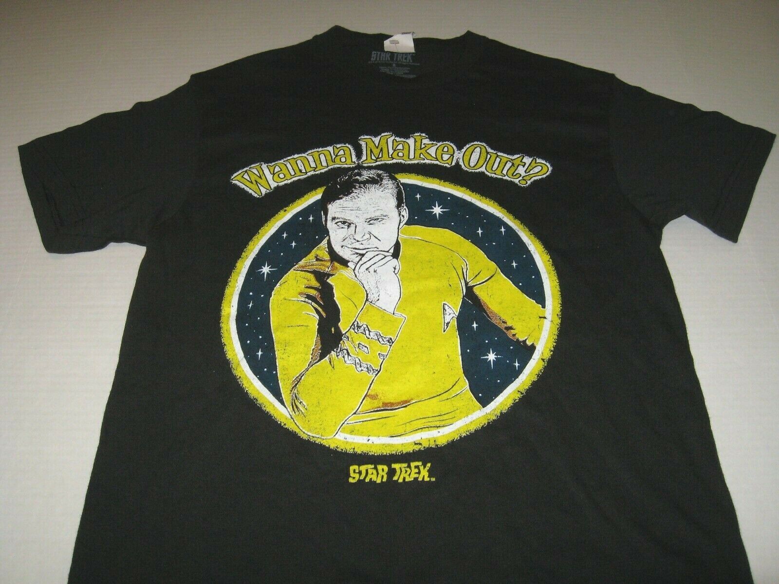 Star Trek William Shatner / James T. Kirk Wanna Make Out 2013 T-Shirt New MEDIUM