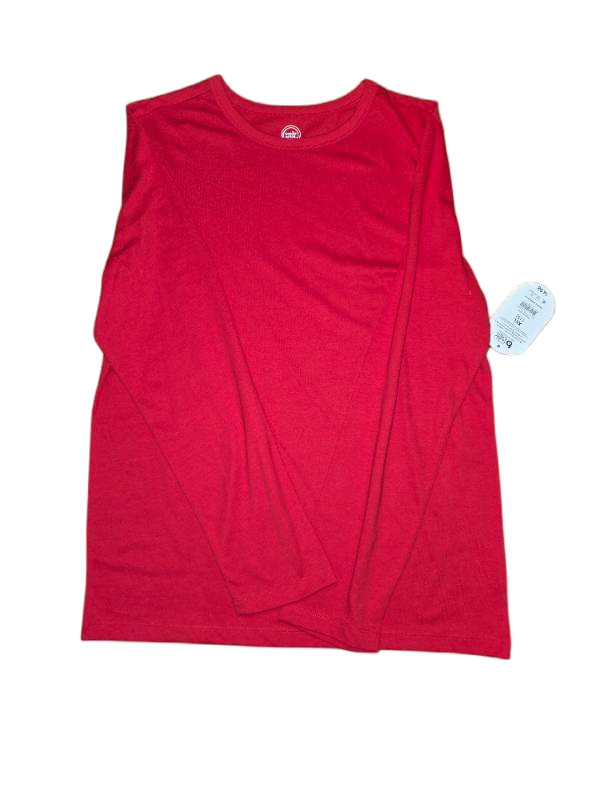Red Sleeveless Cotton Muscle Tank Top XL