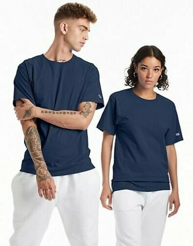 Champion Crew Neck Short Sleeve T-Shirt T425 6oz Blue, Size 3XL