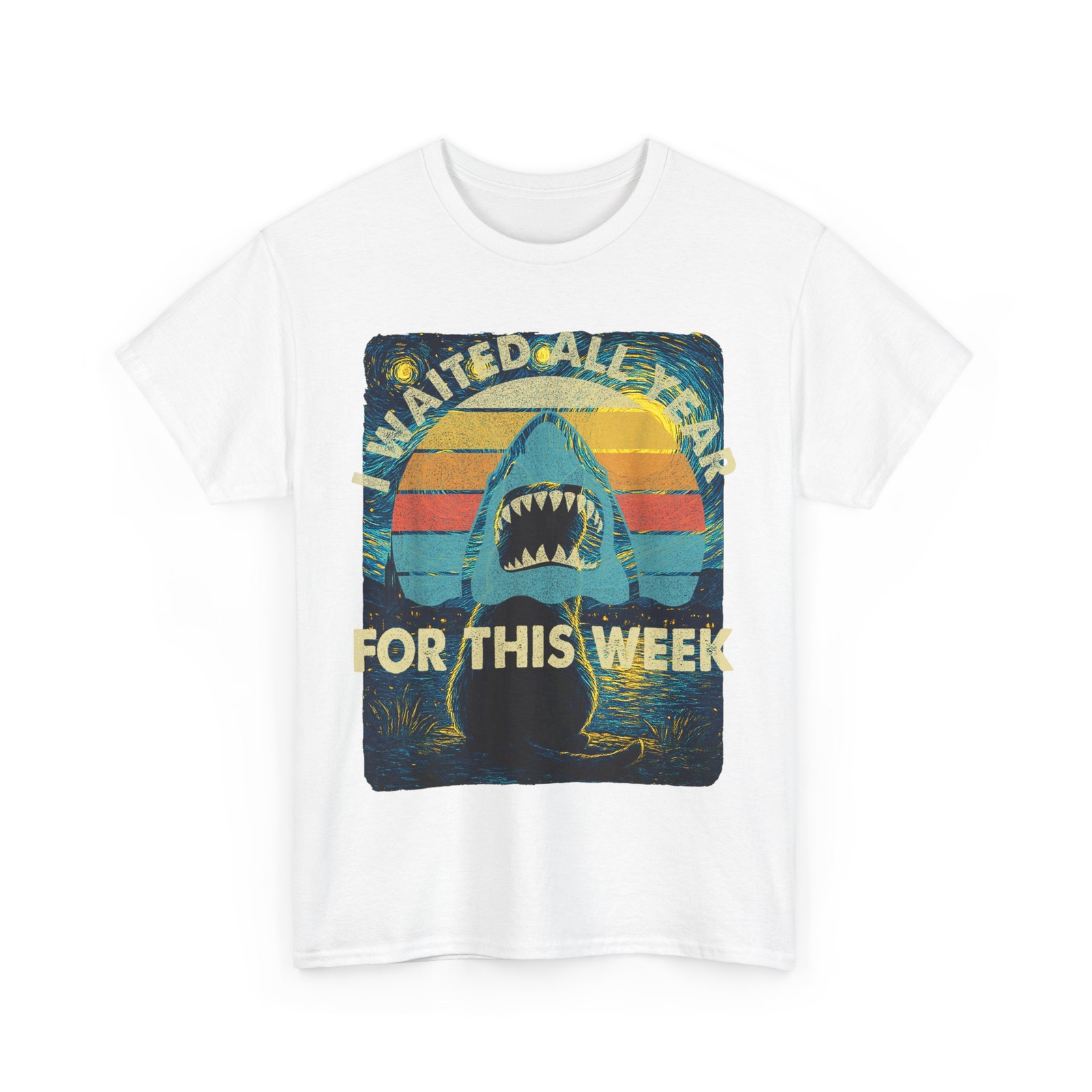 I Waited All Year for This Week Shirt, Sharks Lovers Ocean Wildlife Shirt
