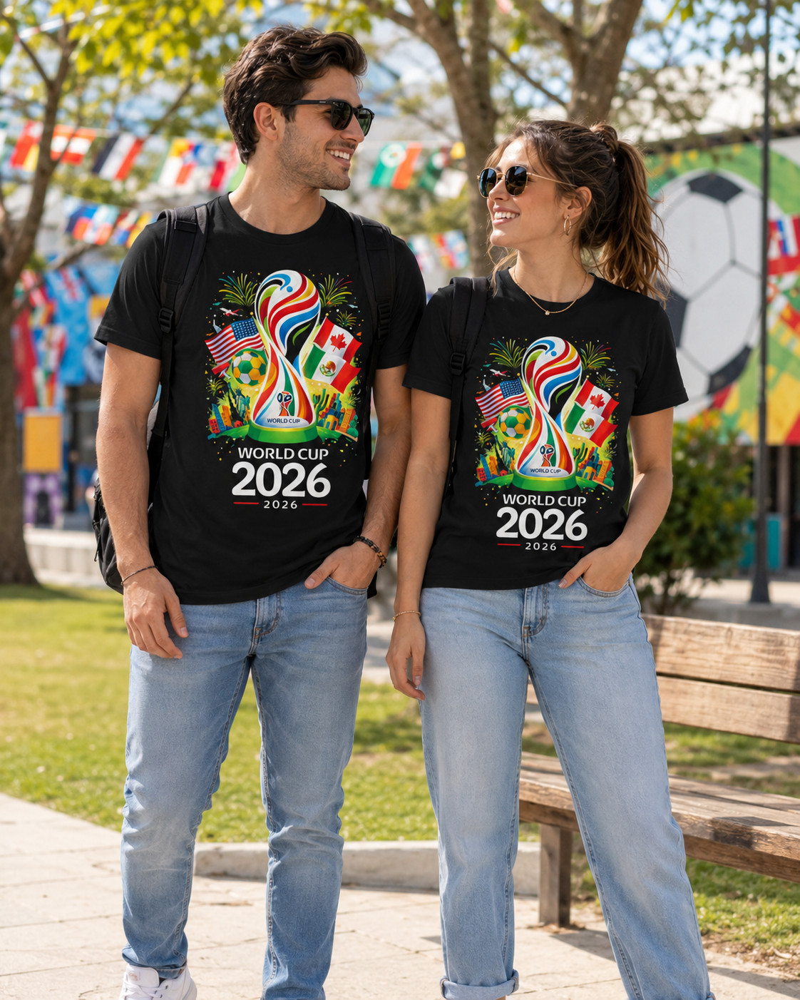 Fifa World Cup 2026 T-Shirt Soccer Graphic Tee USA Football Fan, Fifa World Cup