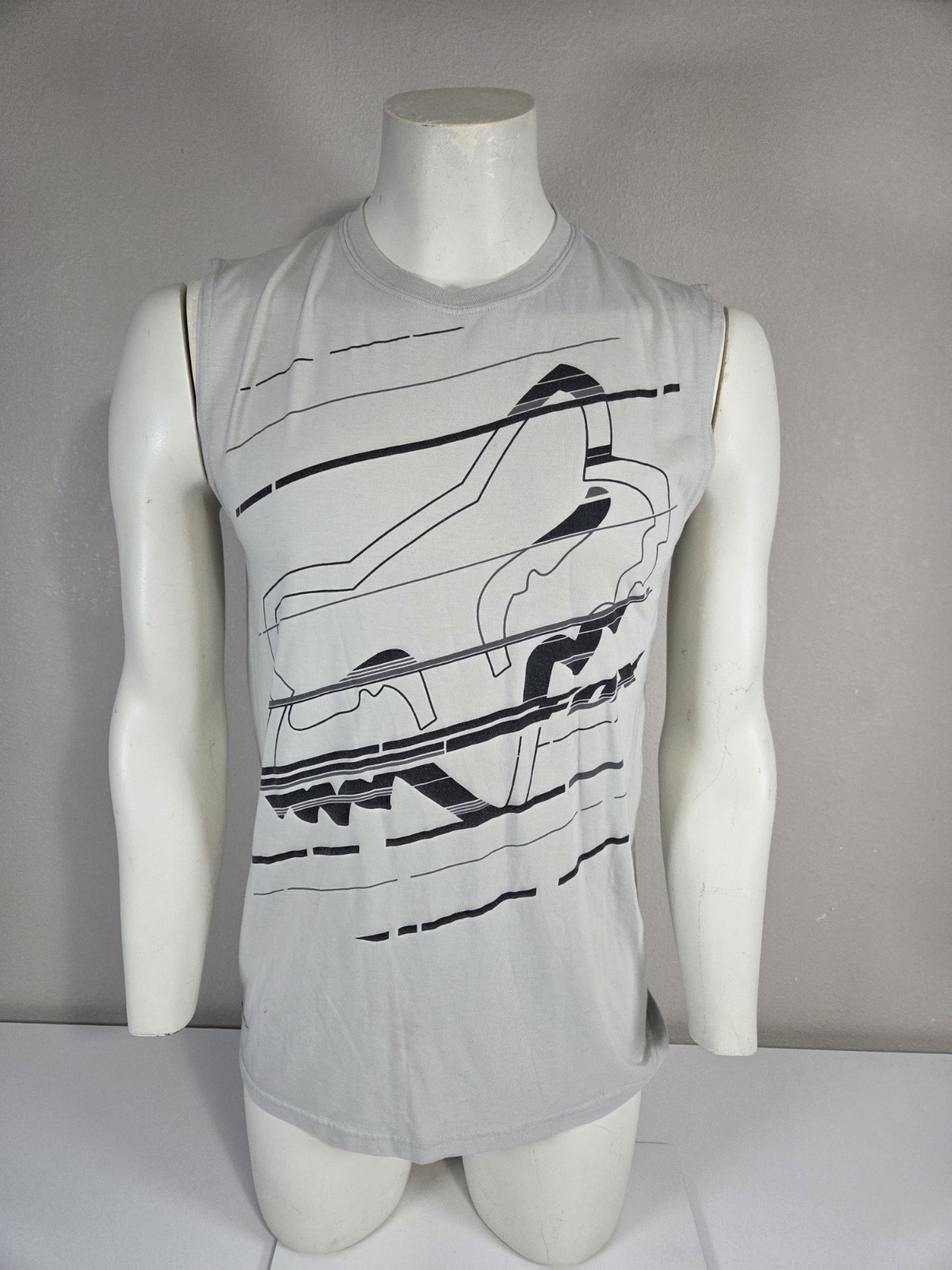 Fox Racing Mens Sleeveless Tshirt sz Meduim Gray Foxtech