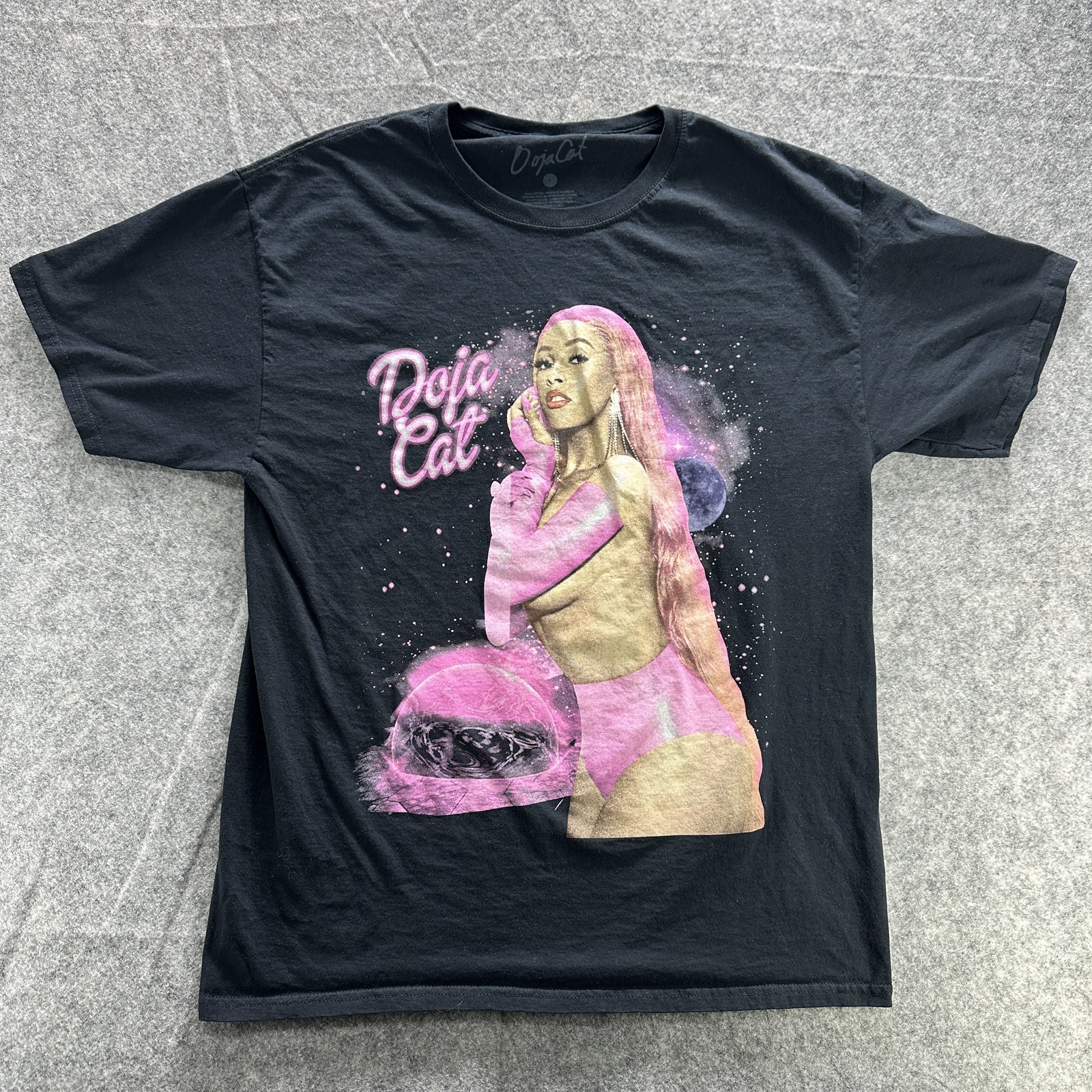 Doja Cat Shirt Mens Extra Large Black Pink Graphic Concert Tour Music Tee