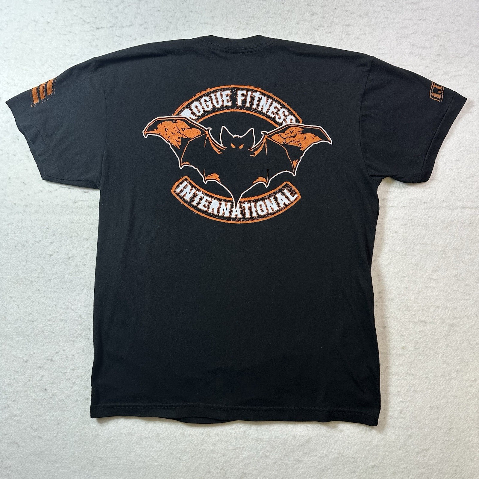 Vintage Rogue Fitness Crossfit Halloween 2020 Bat Black Gym Wod T-Shirt Size L