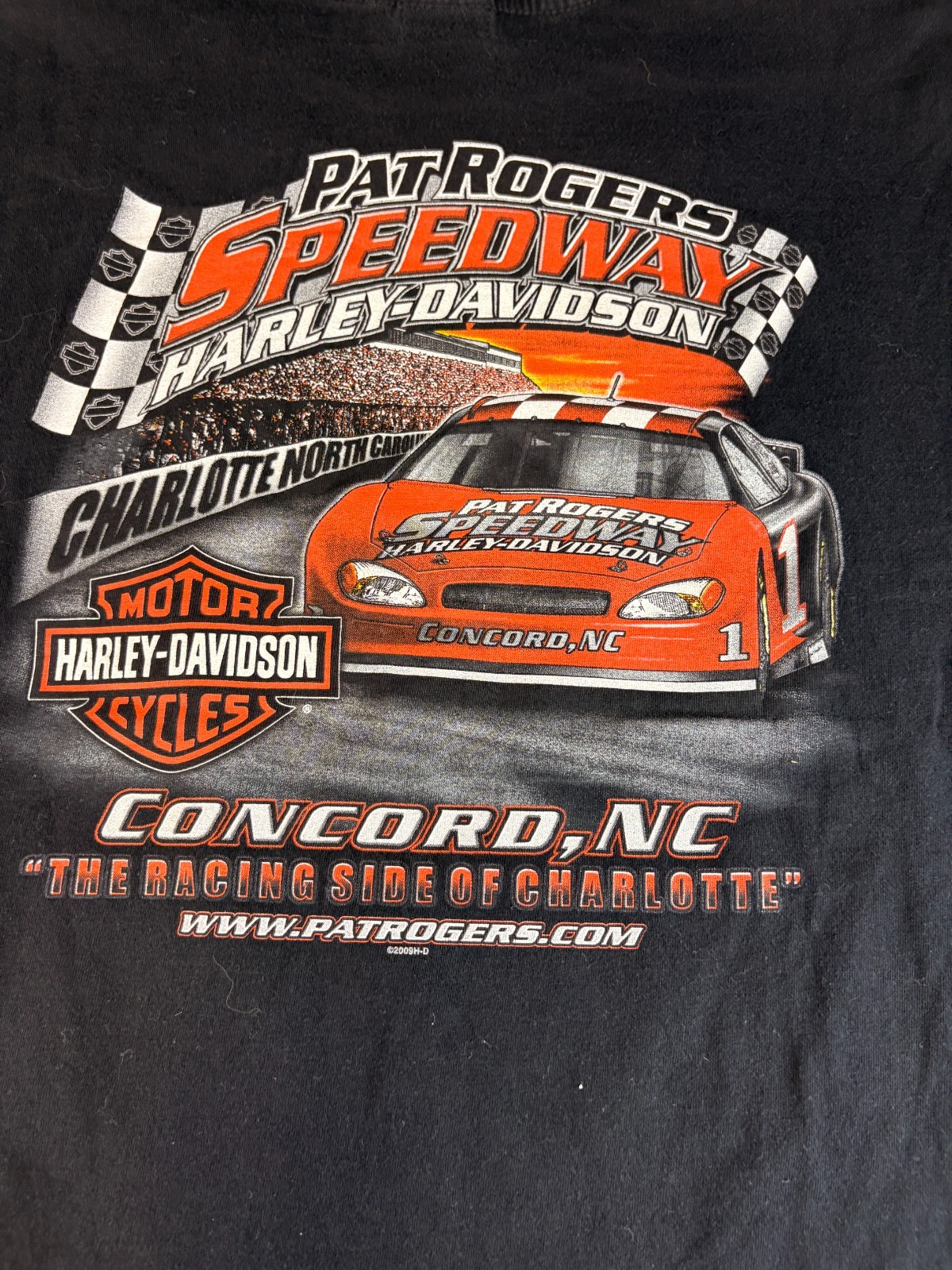 Harley Davidson Motorcycles Adult Xl Black T Shirt North Carolina Speedway