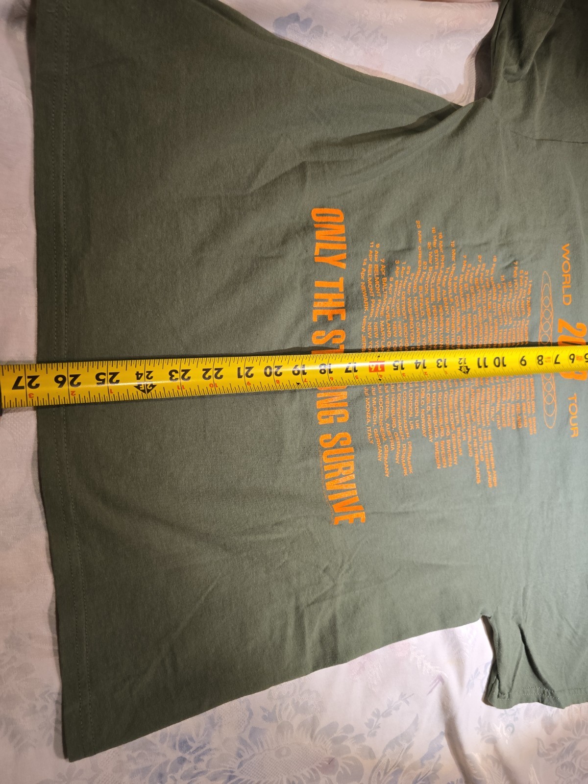 Bruce Springsteen & The E Street Band Tour 2023 Concert Car Green T-Shirt SZ L