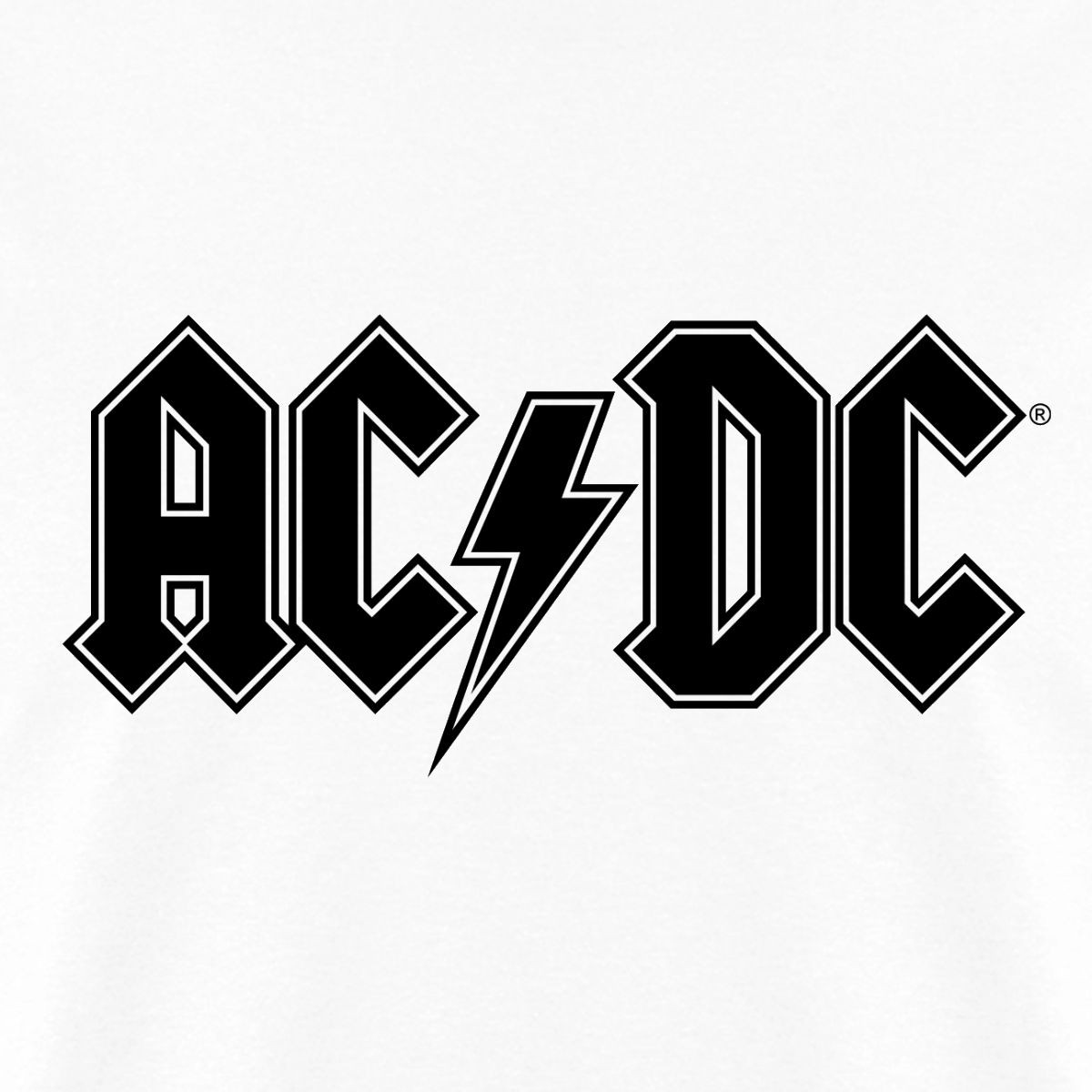 AC/DC Black Logo With Lightning Bolt Men’s T-Shirt