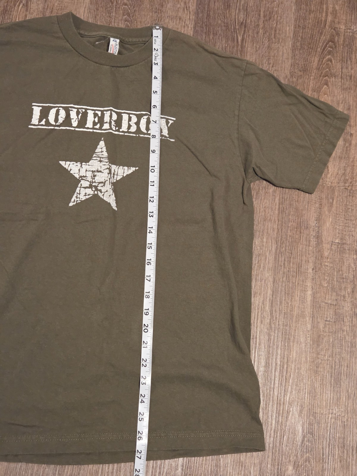 Loverboy Graphic T Shirt Mens Medium Olive Green Alstyle World Tour 2017 Rap Tee
