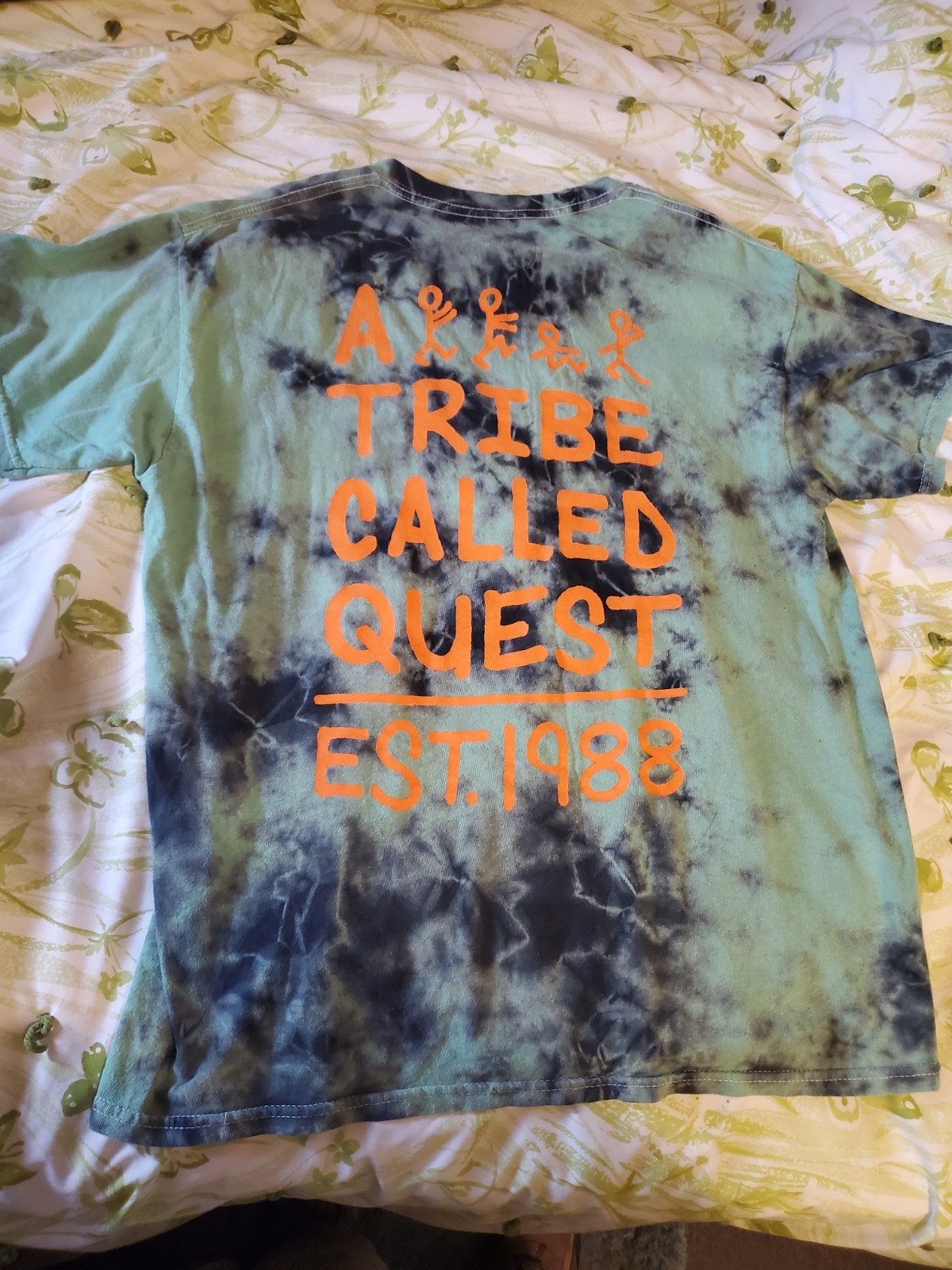 A Tribe Called Quest vintage tie dyed green black T-shirt large