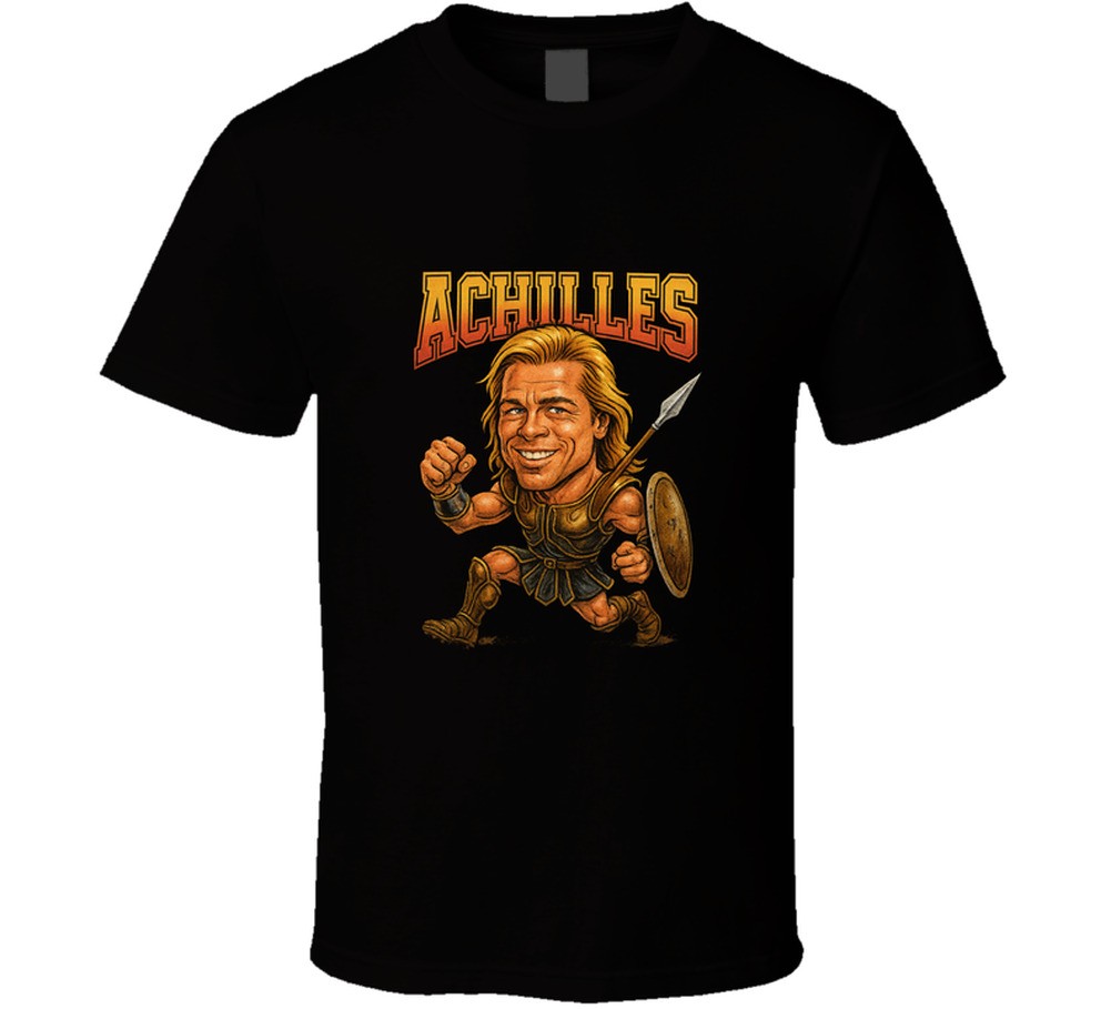 Troy Achilles Brad Pitt Greek Mythology Retro Movie T Shirt