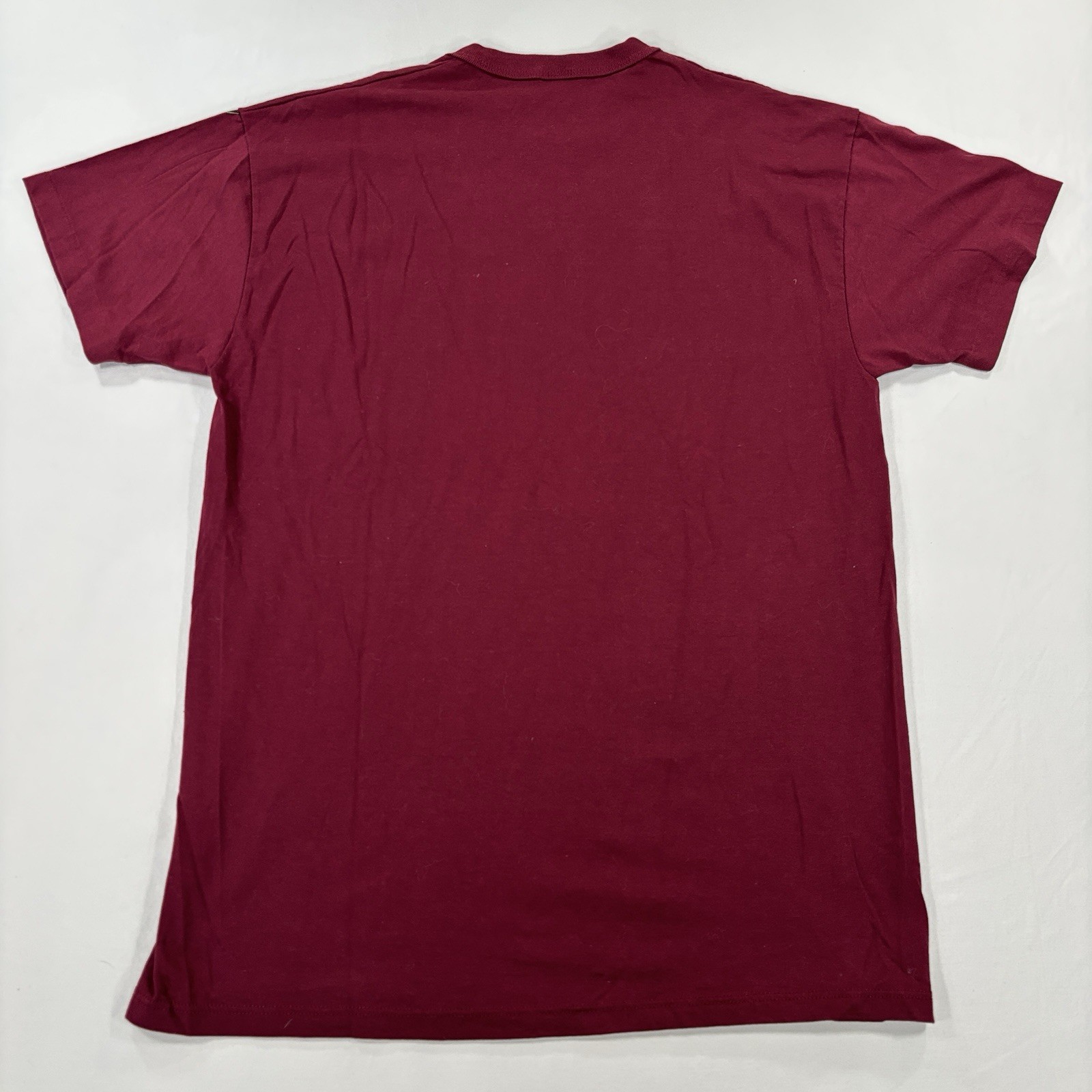 Vintage Russell Athletic Blank Plain T-Shirt Maroon Mens Large 90’s Made In USA