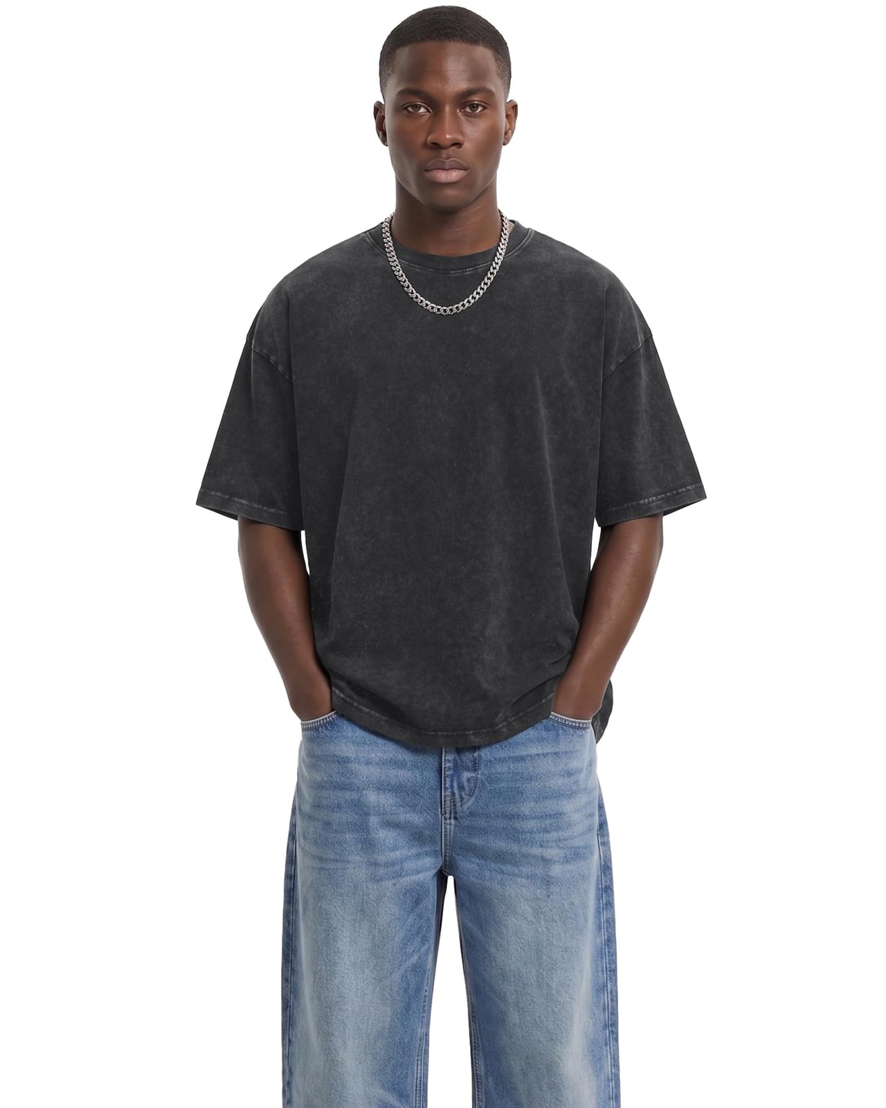 Oversized Tshirts for Men Short Sleeve Vintage Washed Basic Loose Tees 2026