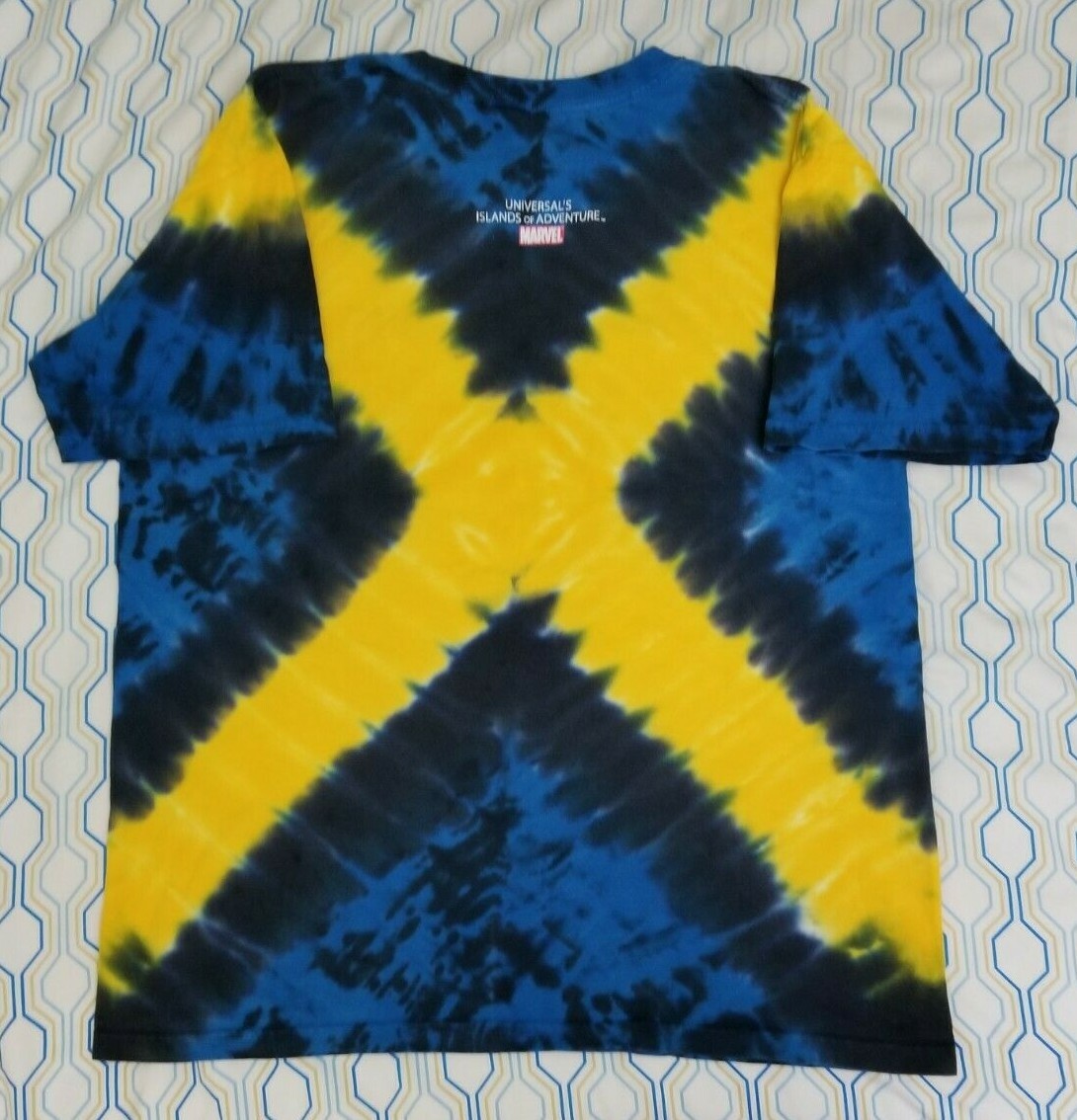 Vintage Universal Studios Marvel X-Men Wolverine T Shirt Tie Dye Island Medium