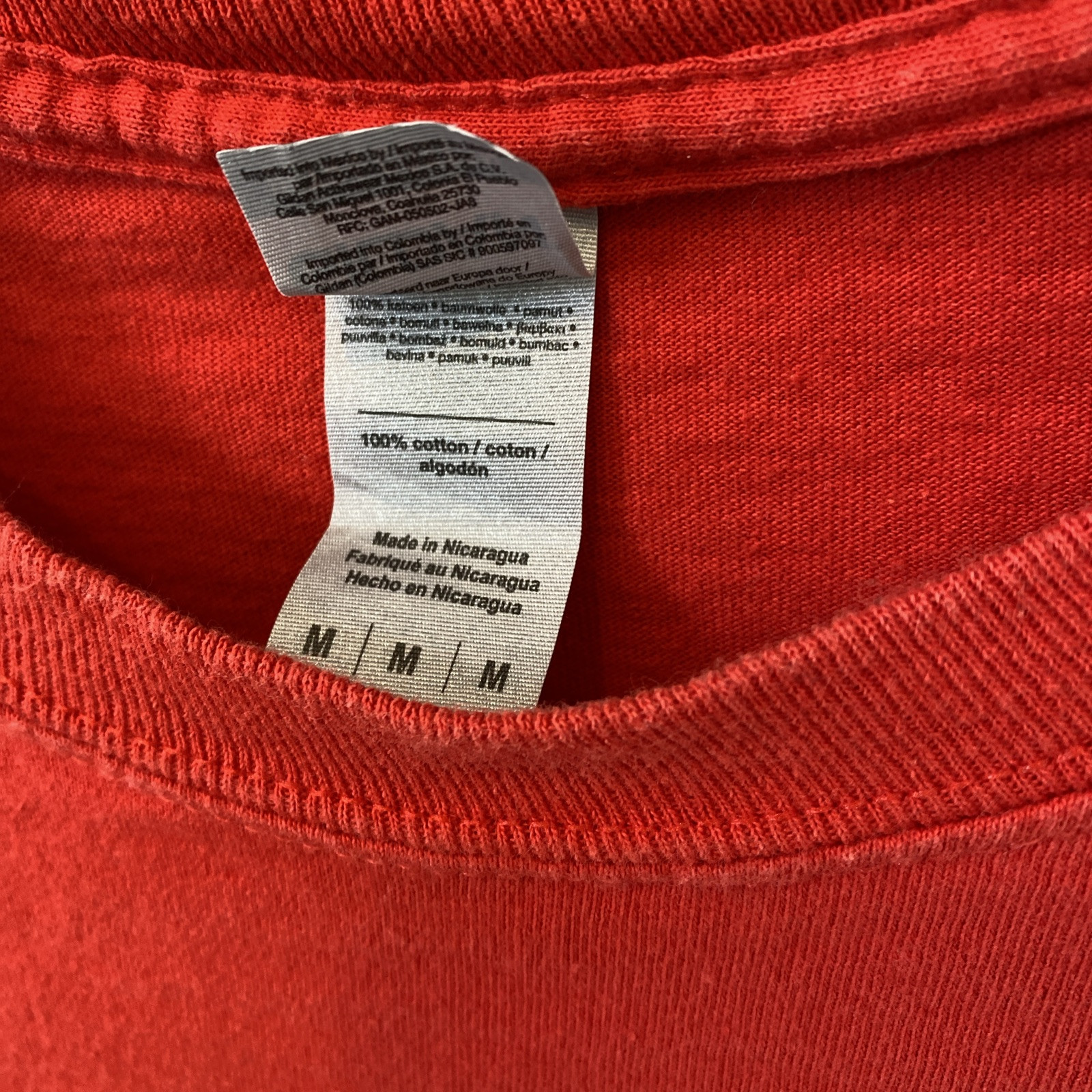Gildan LONG SLEEVE PULLOVER Tee SHIRT MENS M Red. #R