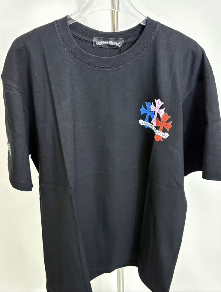 Chrome Hearts Logo Graphic Print Crew Neck Tee Black Men’s Small-Large