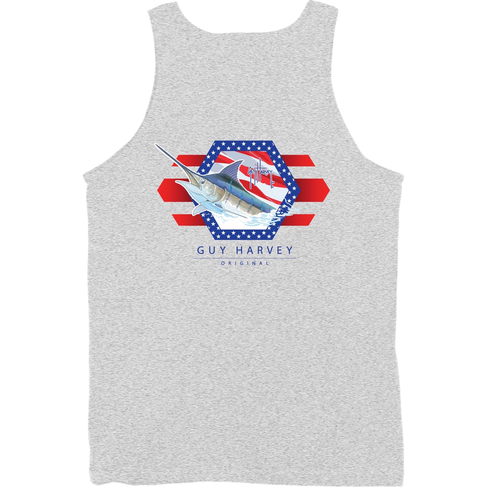 Guy Harvey Resolution Fishing Boat Beach Tank Top. Pick Size..Gray. New w/Tags