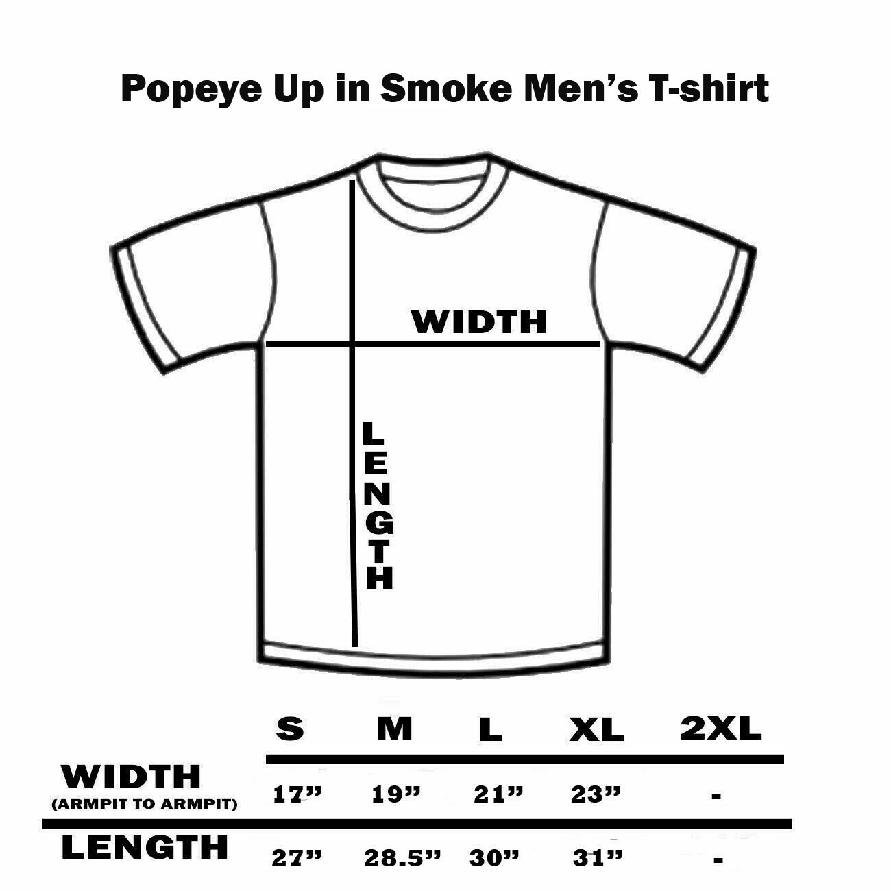 Wholesale Lot- 12 Men’s T-shirt -POPEYE The Sailor Man-Up in Smoke -NEW