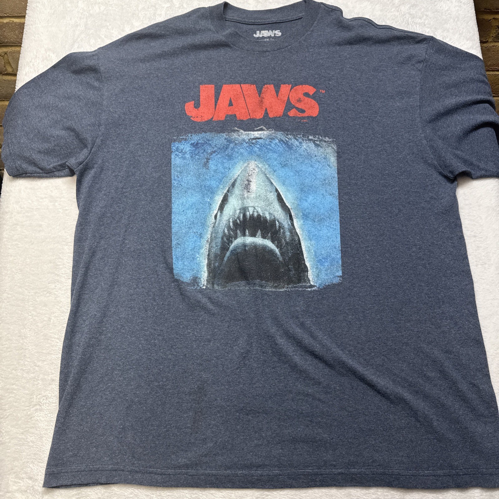 Jaws Movie T-Shirt Men’s 2XL Big & Tall – Horror Fan Retro Shark – Free Shipping