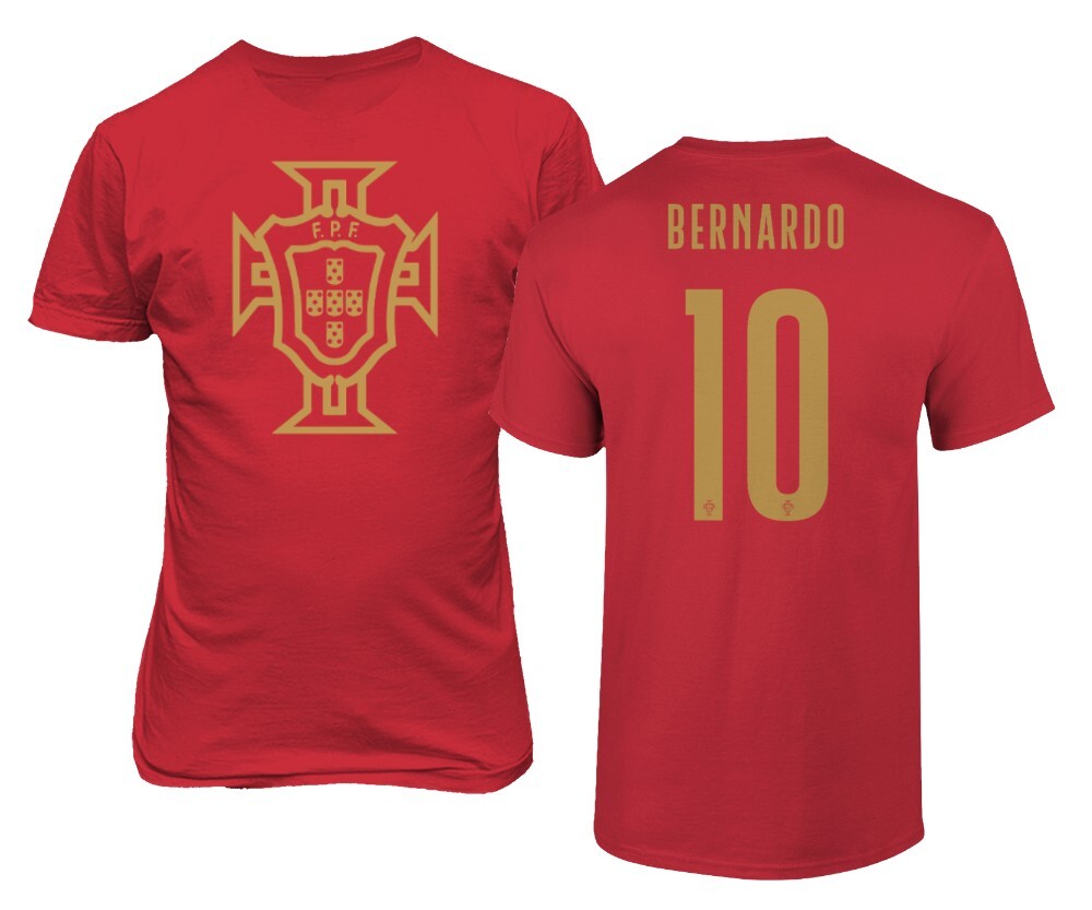 Portugal Soccer #10 Bernardo Silva Football Fans Adult and Youth T-Shirt