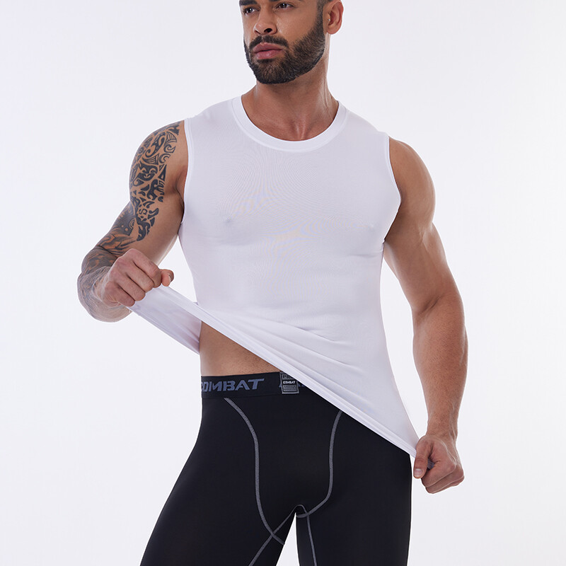 Men’s Cool Dry Compression Base Layer Tank Top Sports Running Basketball Workout