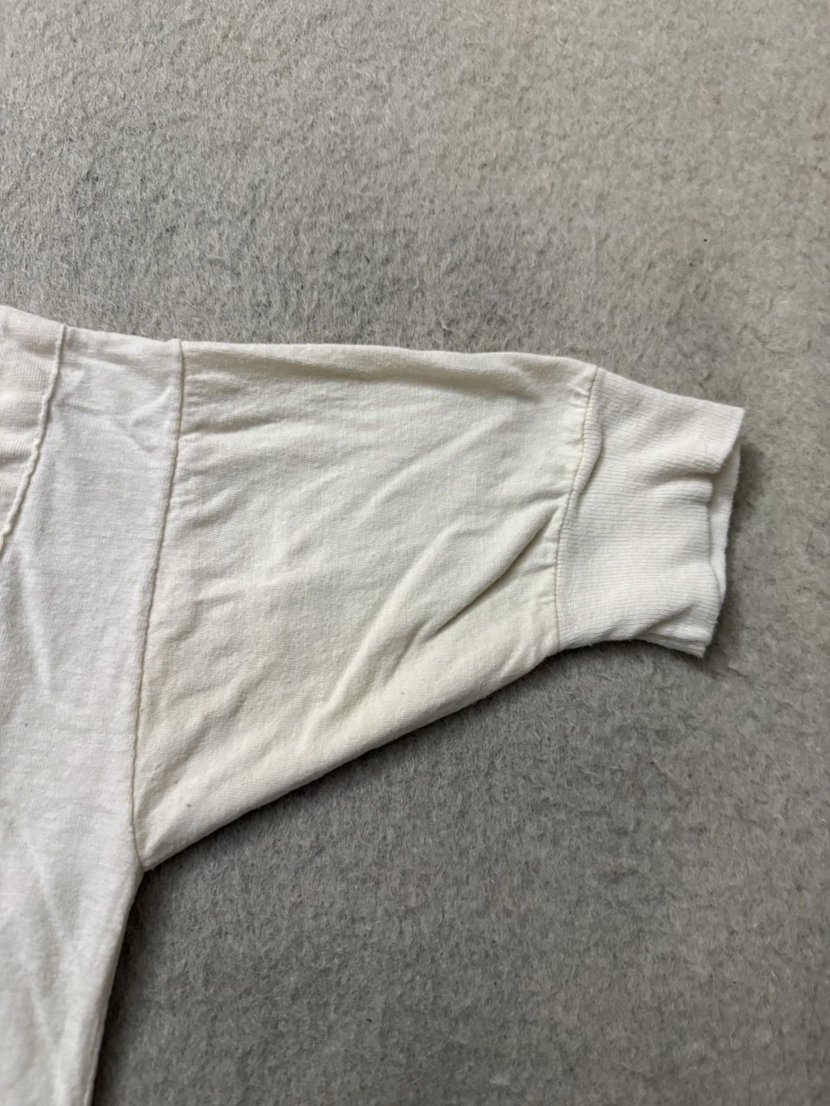 Vintage 30s 40s Paneled White Blank Tee Jersey All 100% Cotton 20×27 Very Rare
