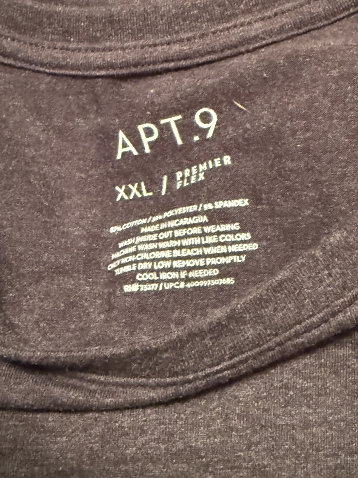 Apt 9 Premier Flex, Men’s Dark Gray Heather, Size XXL
