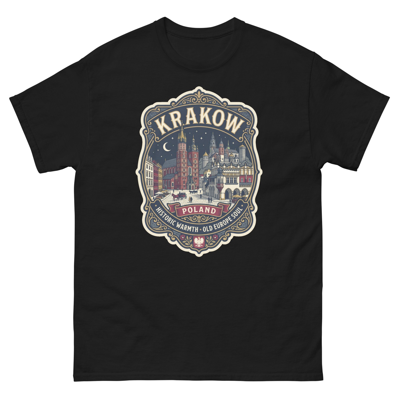 Krakow Poland Old Town Graphic T-Shirt Unisex Travel Tee