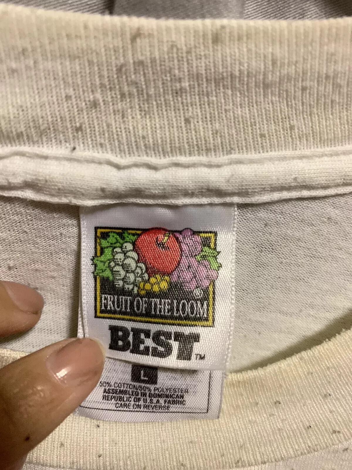 Vintage Farmer Shirt Adult Large White Long Sleeve Men’s Pullover Graphic 90’s