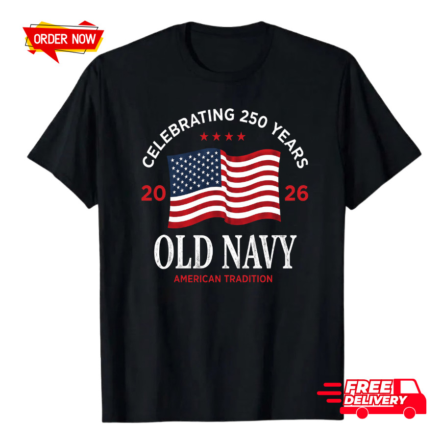 Old Navy 2026 USA Flag 250th Anniversary Patriotic Graphic T-Shirt