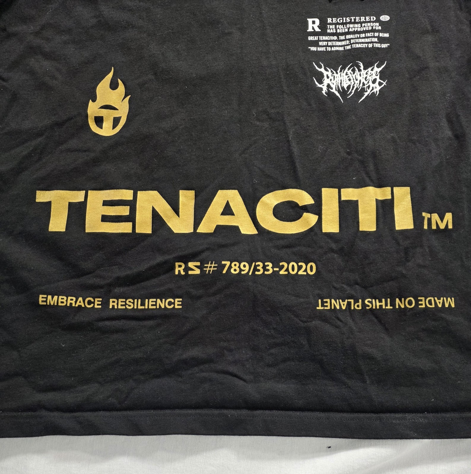 TENACITI Studios – Spider Staple 2 Tee (Nu Spider) Black & Gold Men’s Size XXL