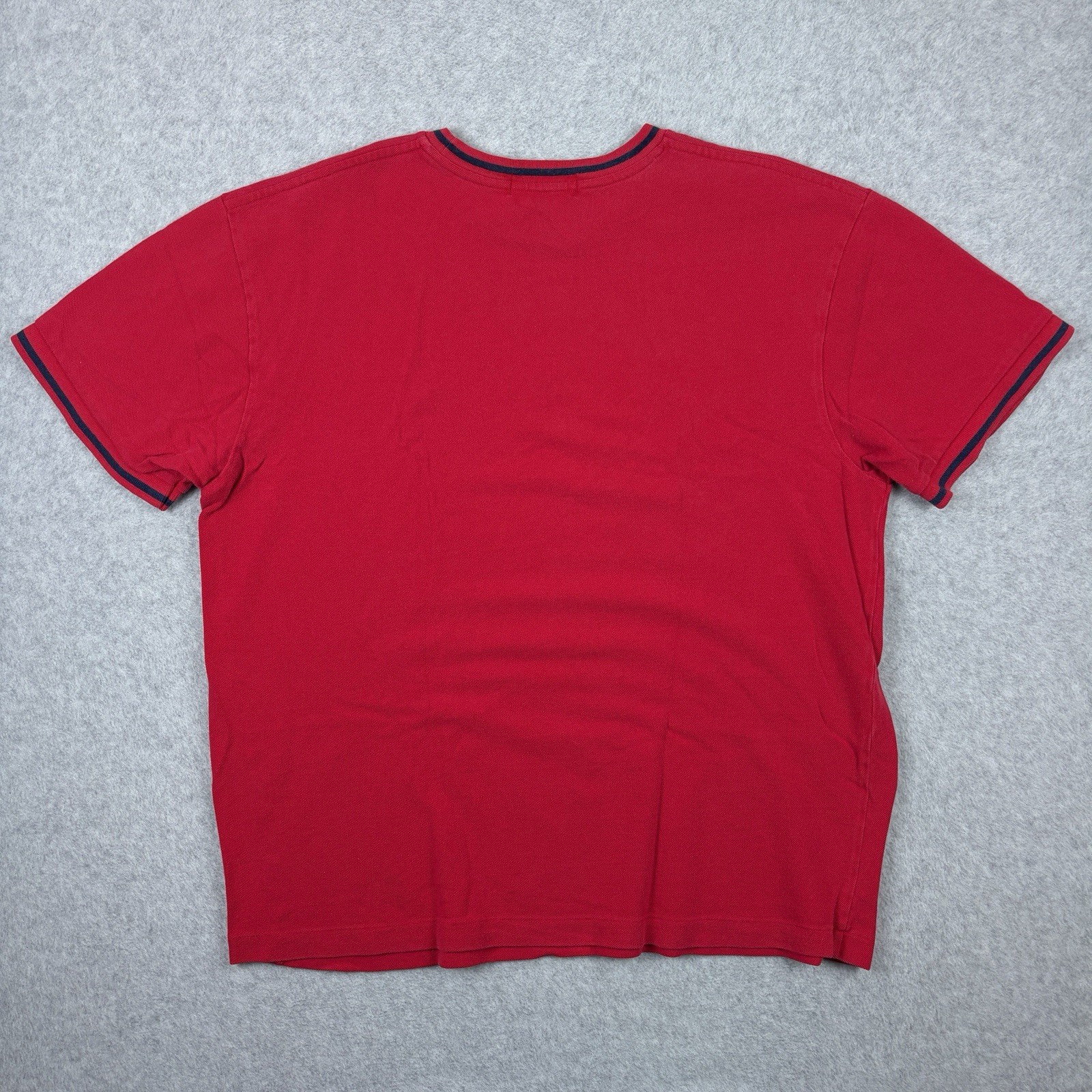 Vtg Polo Ralph Lauren T Shirt Mens Large Red Knit Mesh Short Sleeve Cotton Pony