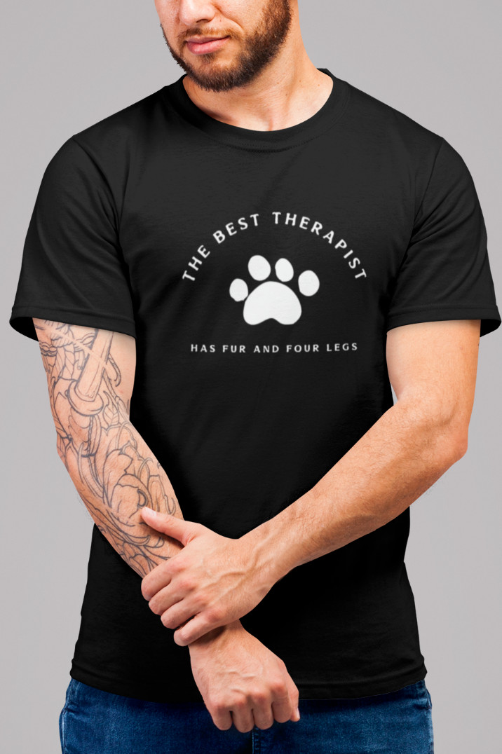 The Best Therapist Has Fur And Four Legs T Shirt Animal Rescue Pet Lovers Gift