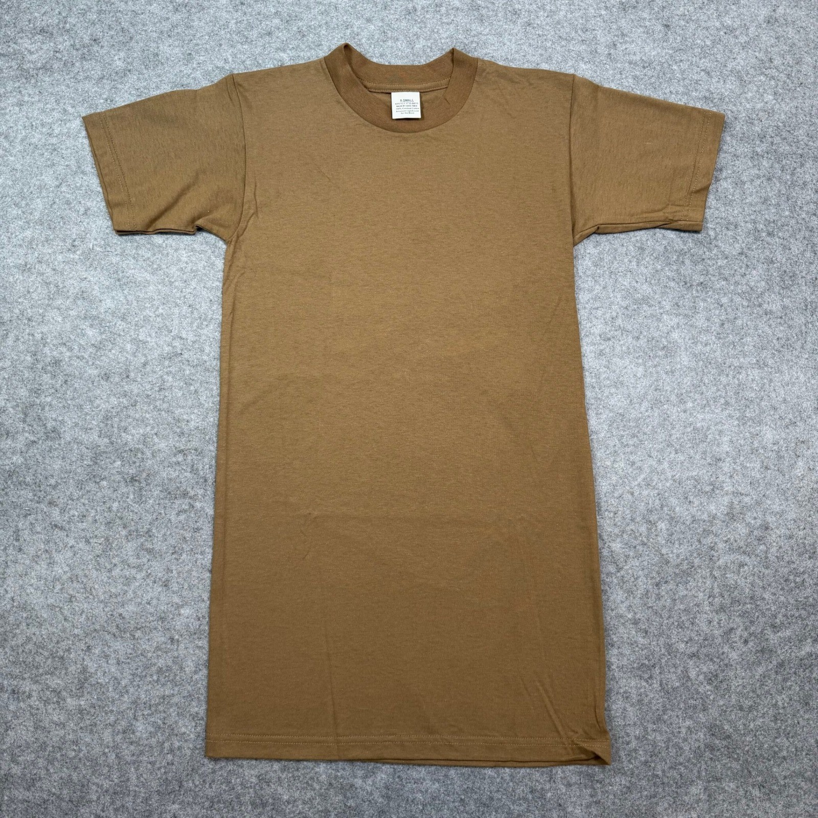 Lot of 3 US Military Coyote Brown T-Shirts XS Combed Arkansas Lighthouse NWOT
