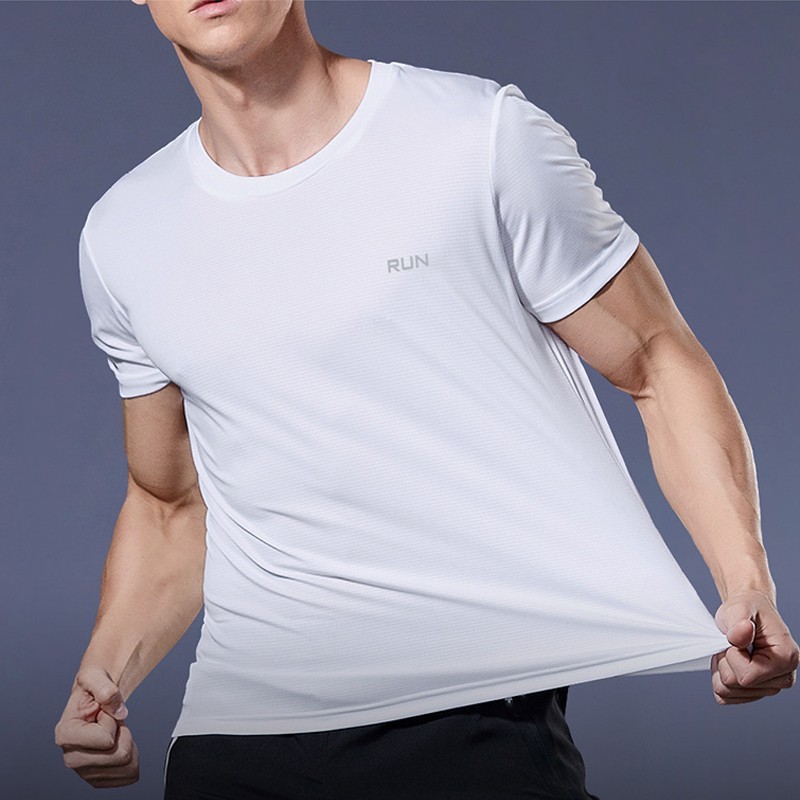 Mens Quick Dry Gym T Shirt Running Sports Lightweight Breathable Top