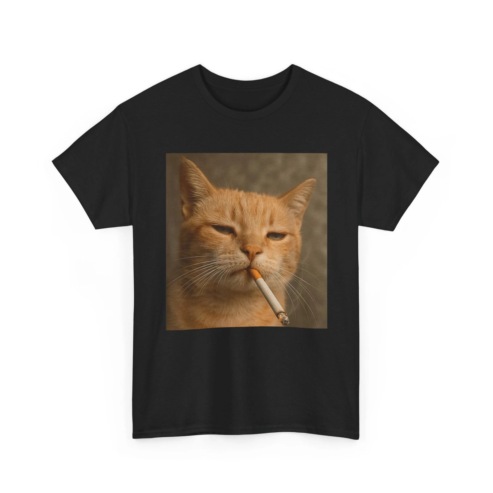 Cat Meme Funny Shirt, Cat Smoking Cigarette Cat Lovers Women Men Shirt