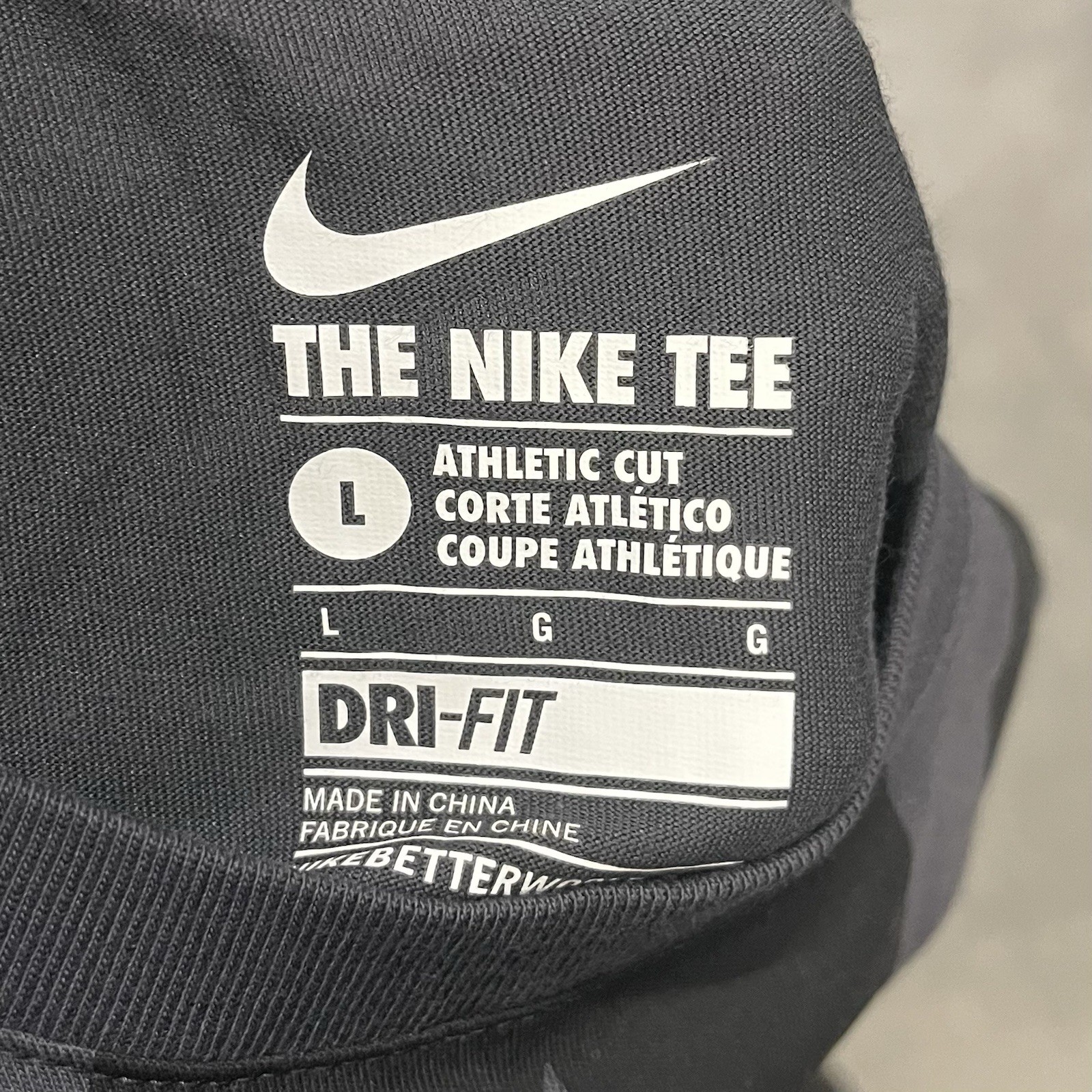 Nike Running T Shirt Men’s Sz L Black Dri Fit 3M Reflect Fitness Gym Run NEW