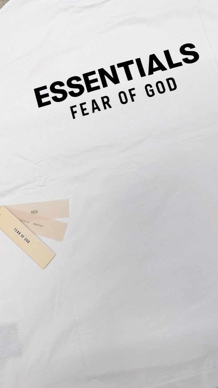 Fear of God Essentials Classic Tee ‘Bright White’ M Size Oversized T-Shirt SS25